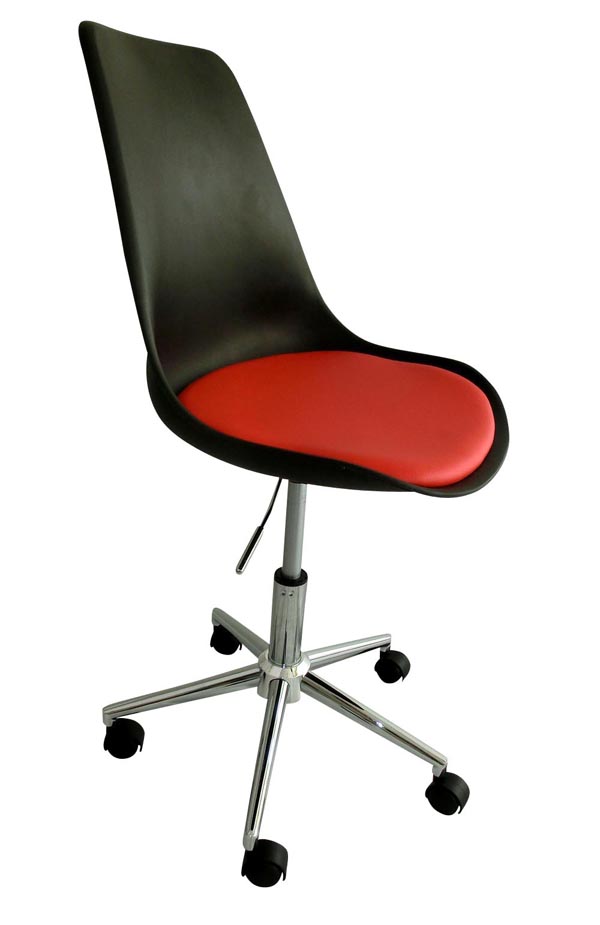 Arbeitshocker Victoria, schwarze Schale /