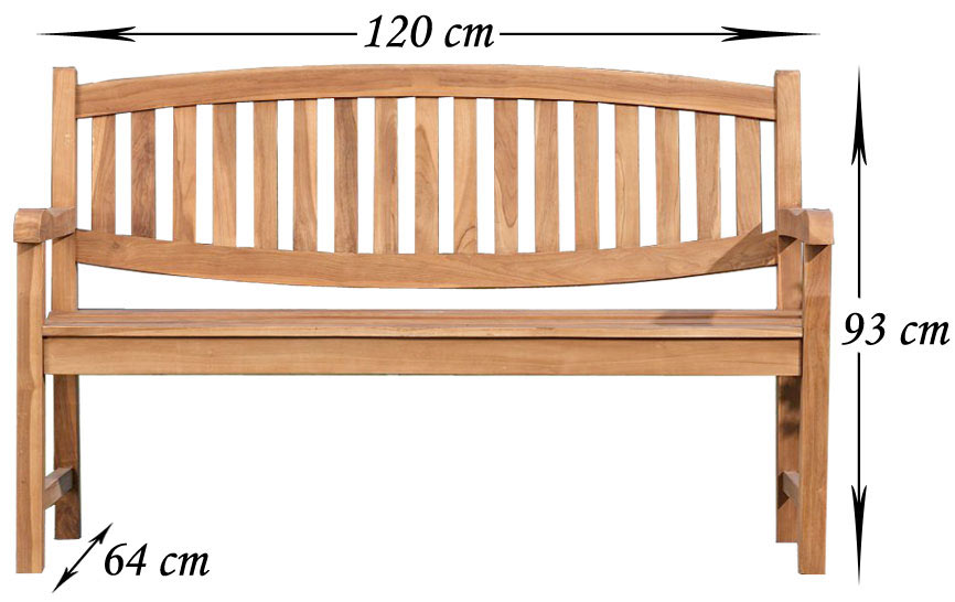 Teakbank Oxford V2 120 cm