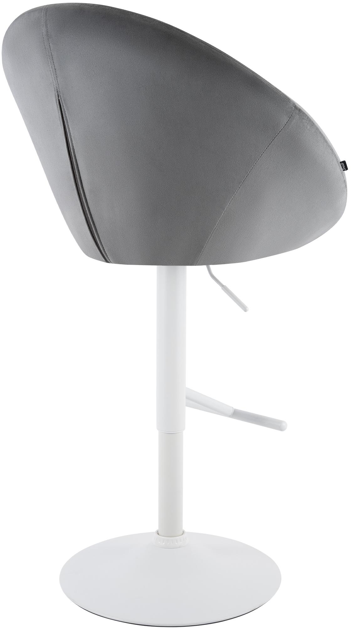 Barhocker London Samt weiß