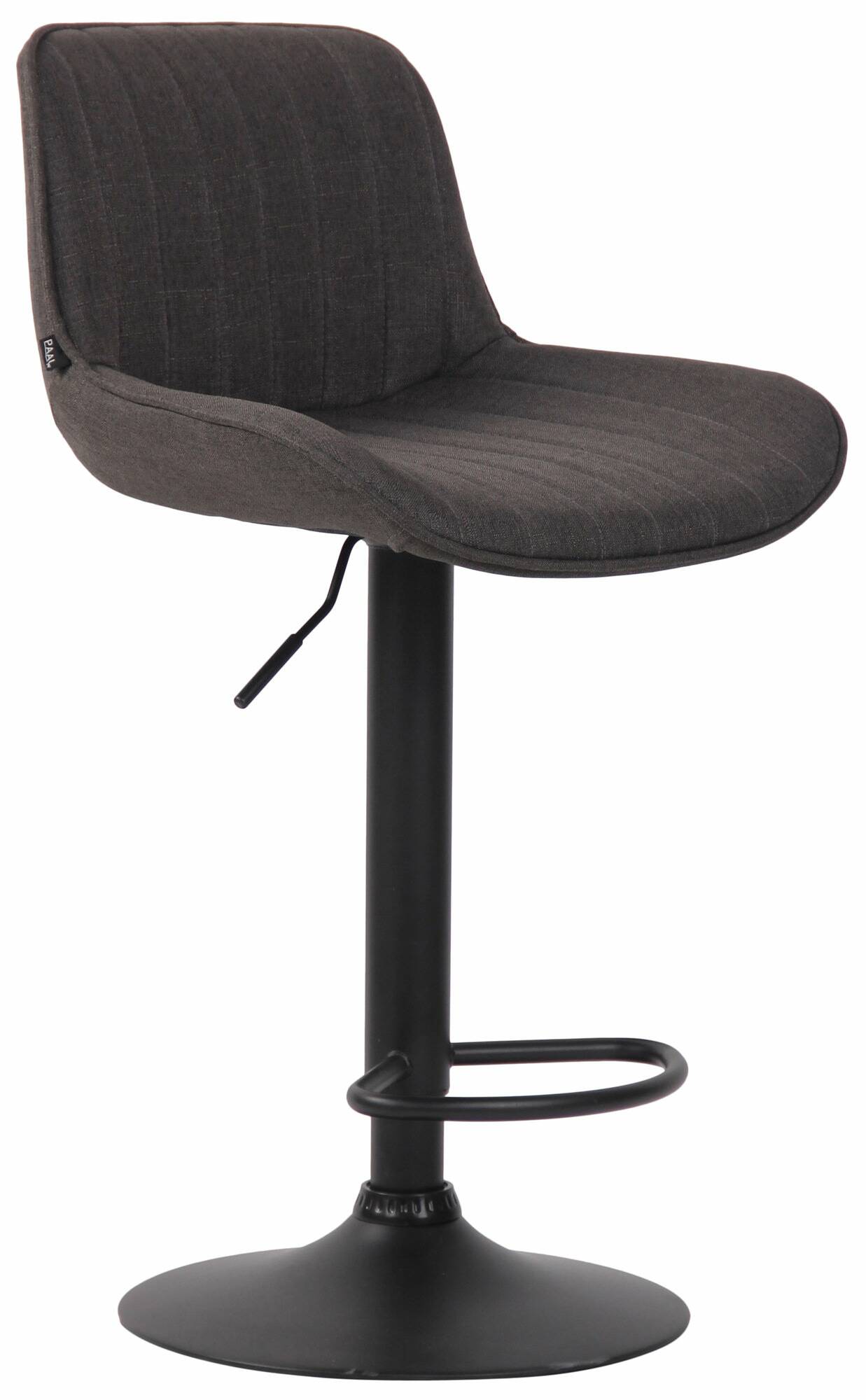 2er Set Barhocker Lentini Stoff schwarz