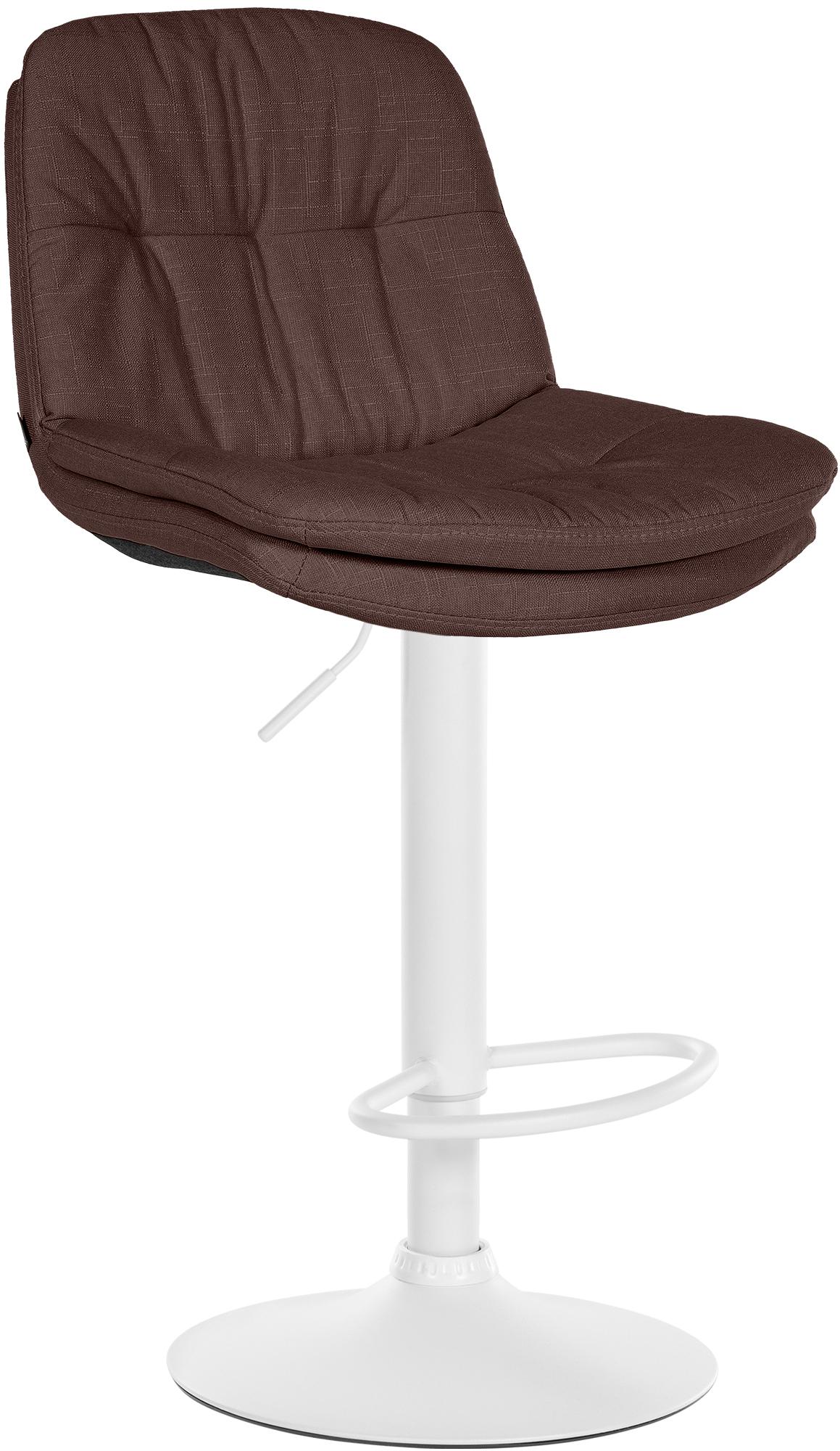 Barhocker Laurel Stoff weiß