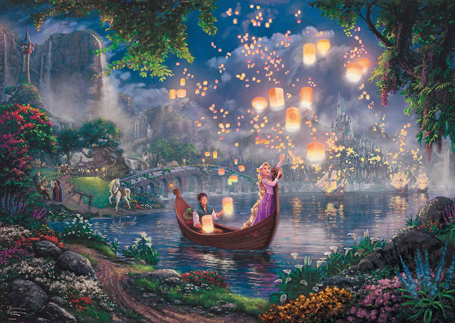 Schmidt Spiele GmbH Puzzles Disney, Rapunzel - 1000 Teile Puzzle (Thomas Kinkade)