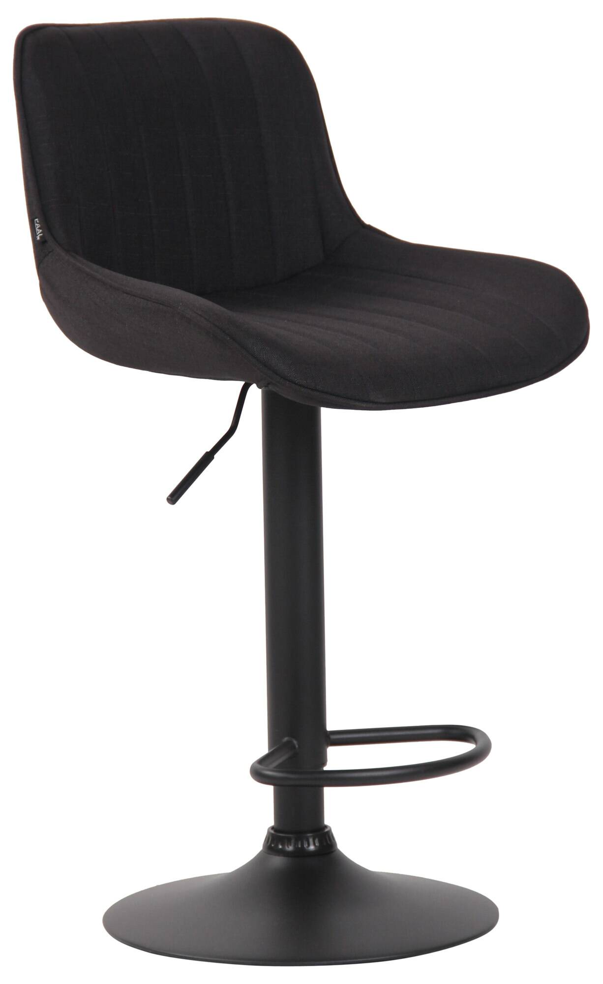 2er Set Barhocker Lentini Stoff schwarz