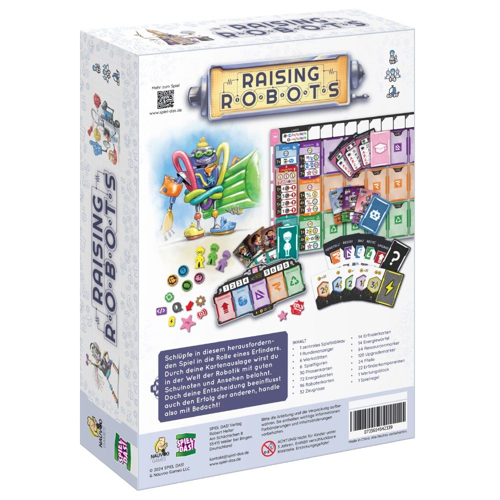 SPIEL DAS! Verlag Brettspiele & Gesellschaftsspiele Raising Robots - Brettspiel