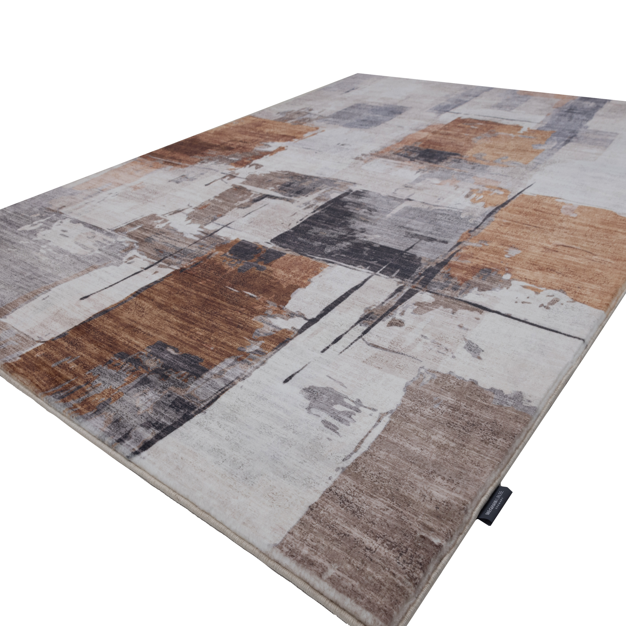 Abstrakter Design-Teppich Terrakotta