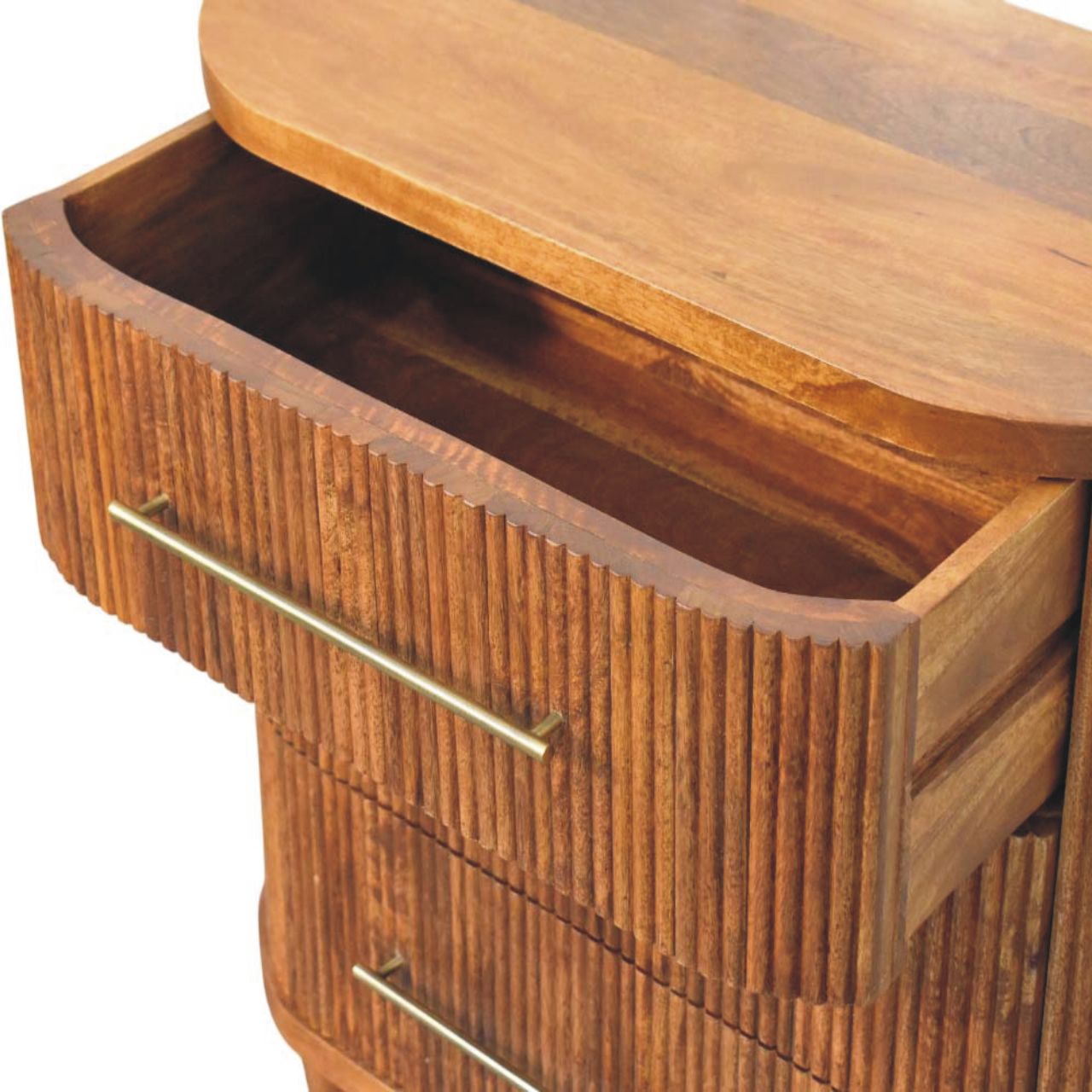Emerson Kommode mit 3 Schubladen und Rippenmuster