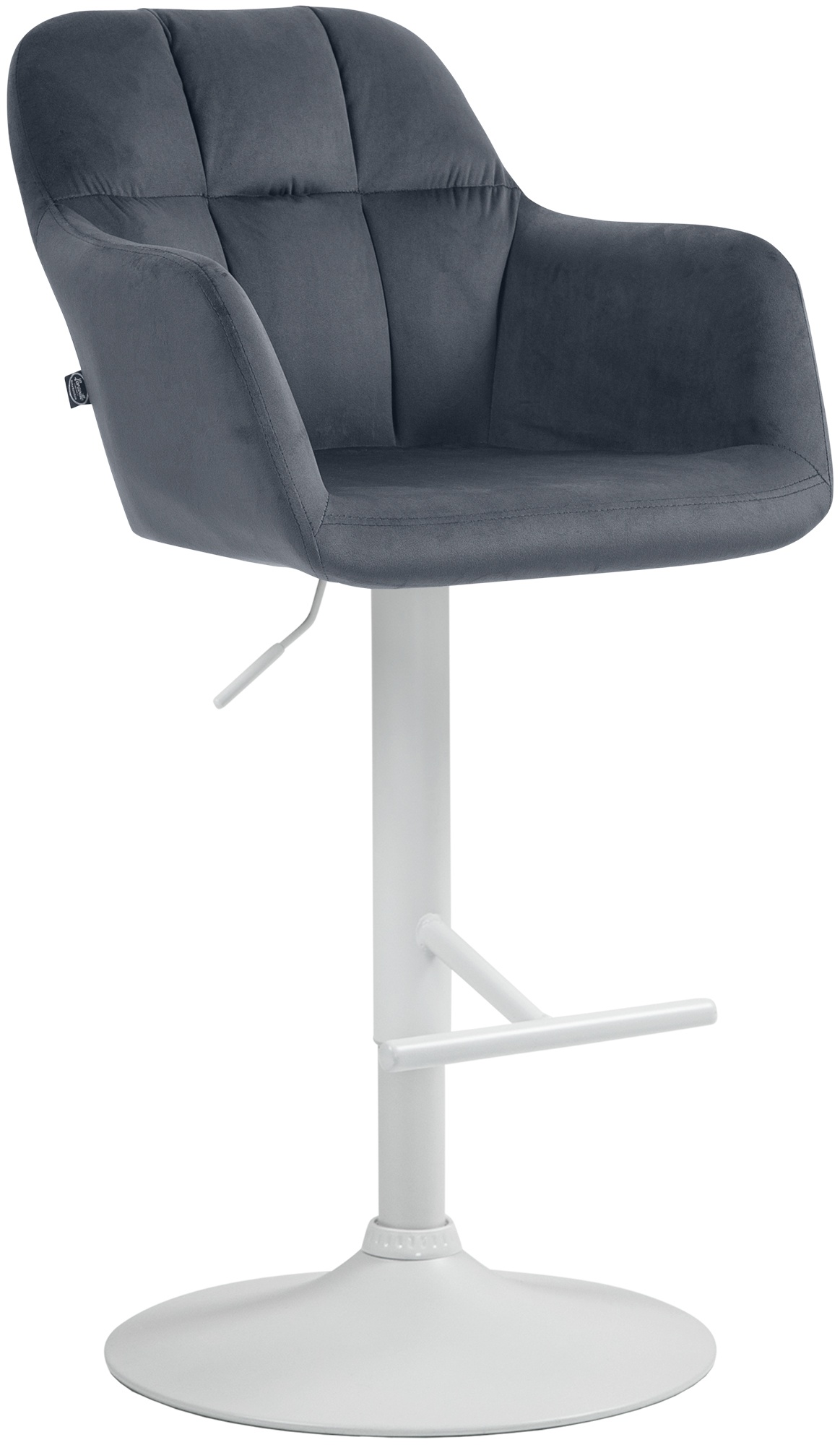 Barhocker Natoma Samt weiß