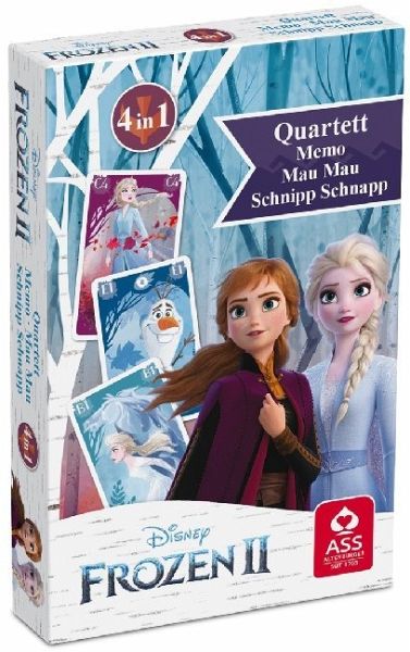 ASS - Cartamundi Kartenspiele Disney Frozen 2 / Die Eiskönigin - Quartett & Aktionsspiel