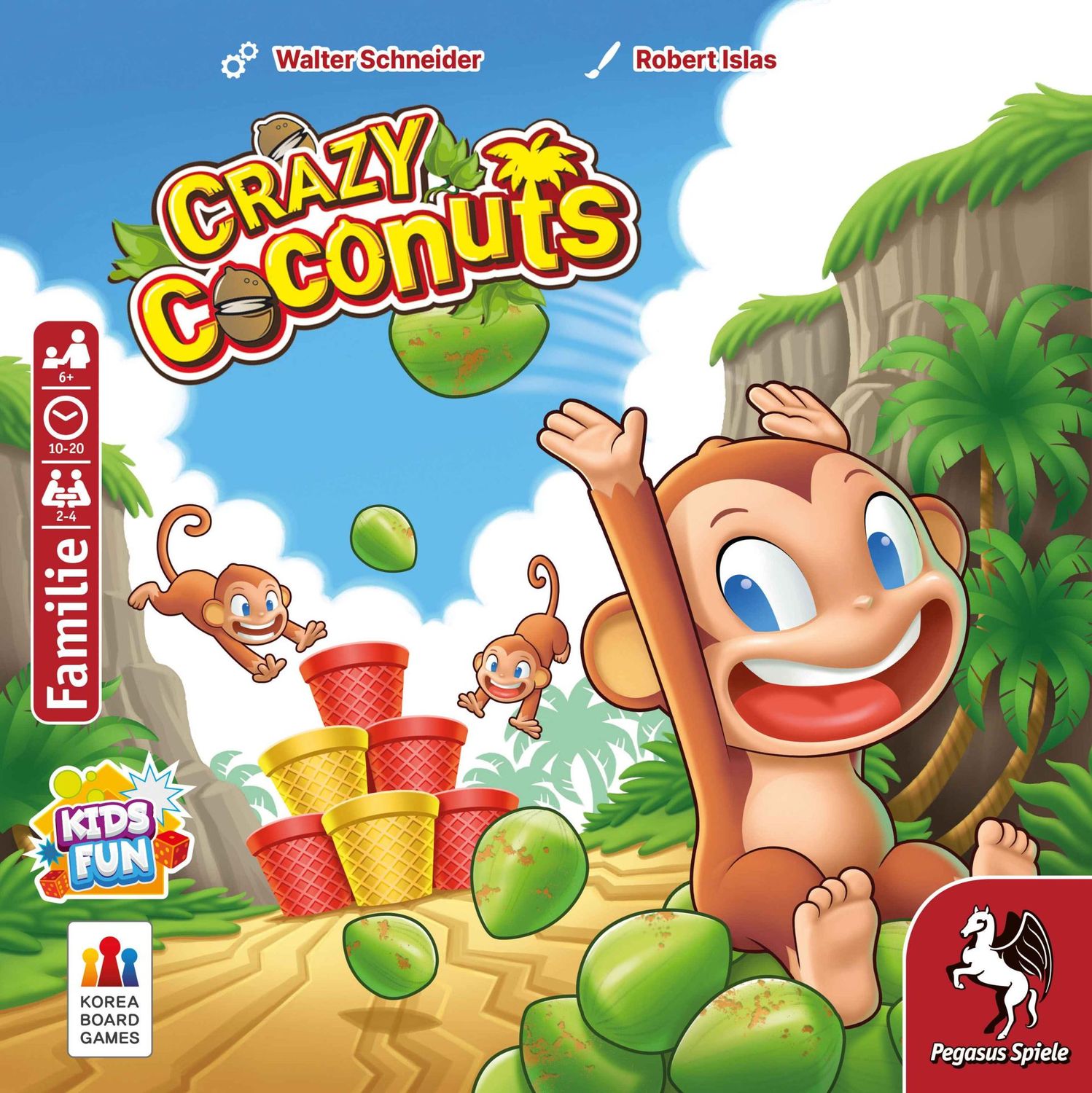 Pegasus Brettspiele & Gesellschaftsspiele Crazy Coconuts – Familienspiel