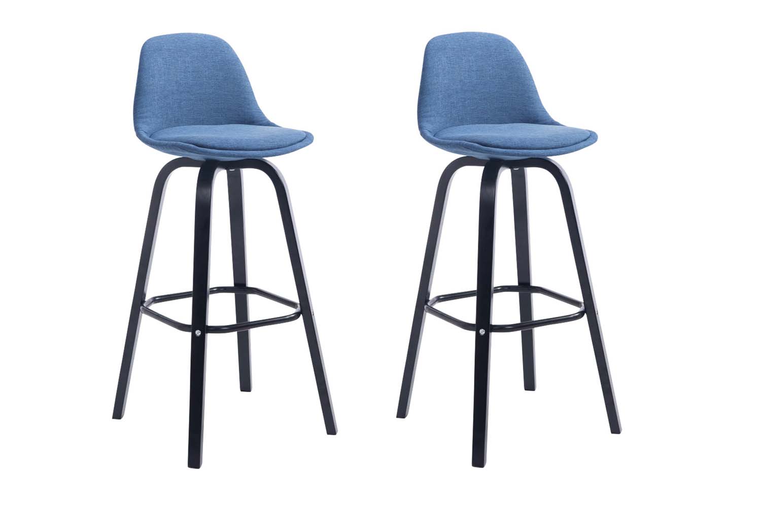 2er Set Barhocker Avika Stoff schwarz