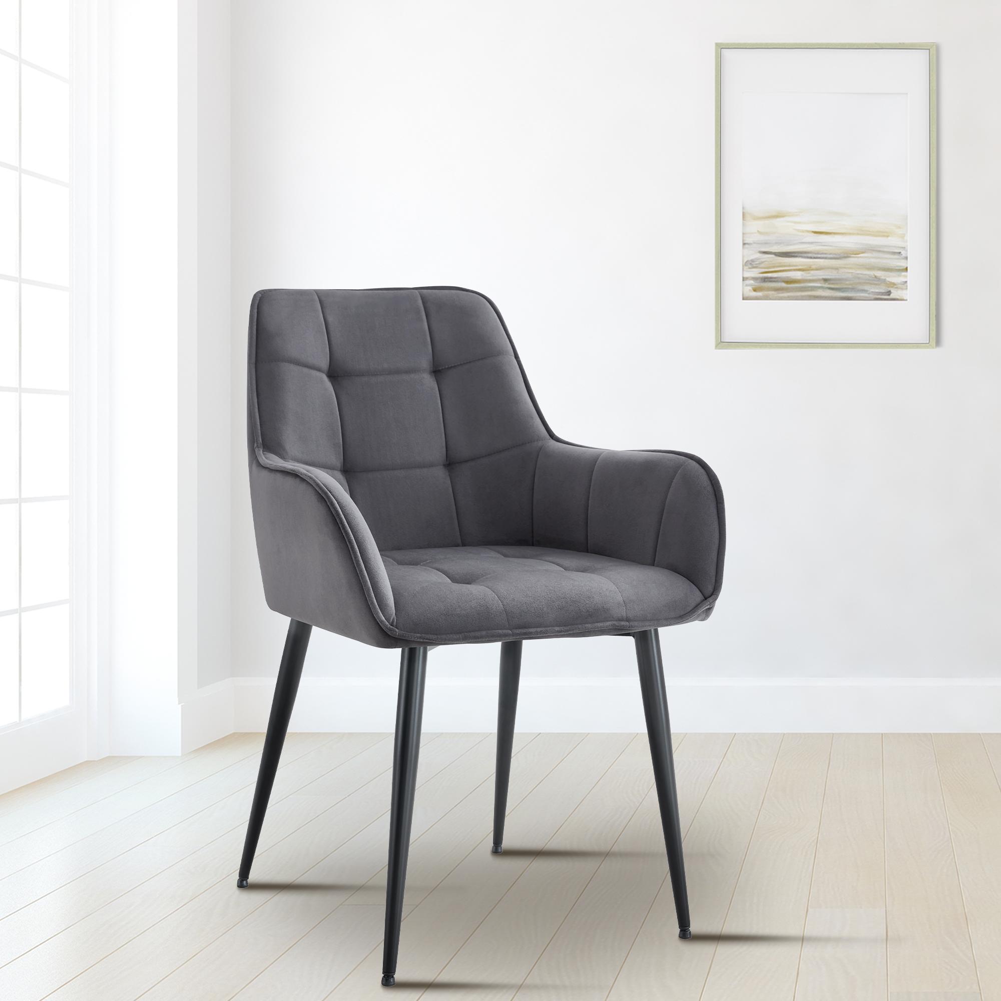 2er Set Esszimmerstuhl Ferndale Samt