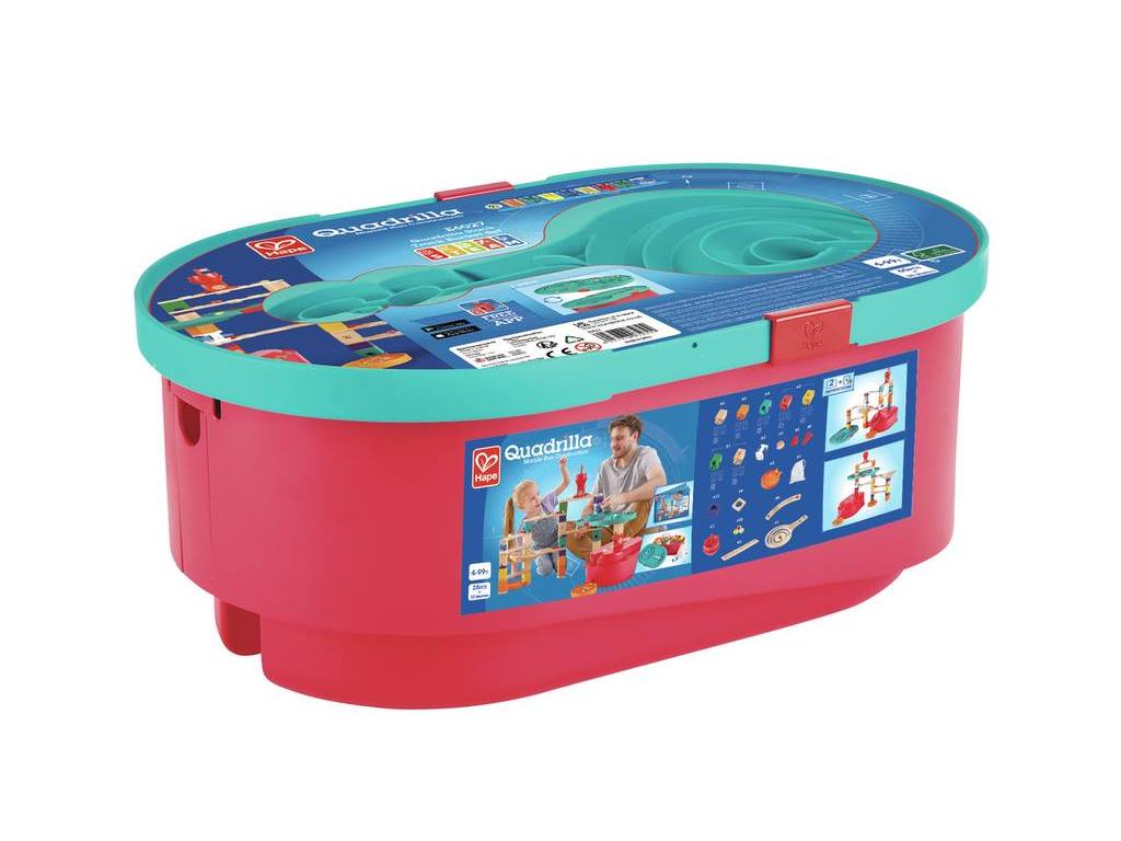 Toynamics Europe GmbH (Hape) Bau- & Konstruktionsspielzeug Hape - Quadrilla Baukasten Behälter - Set