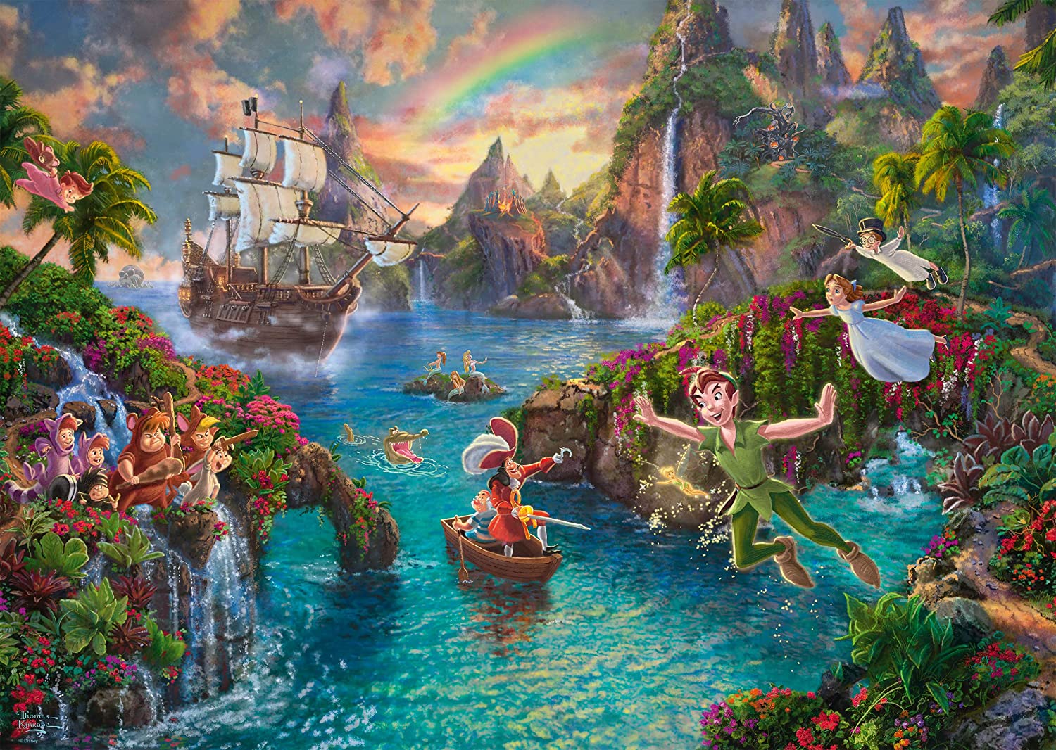 Schmidt Spiele GmbH Puzzles Disney, Peter Pan  - 1000 Teile Puzzle (Thomas Kinkade)