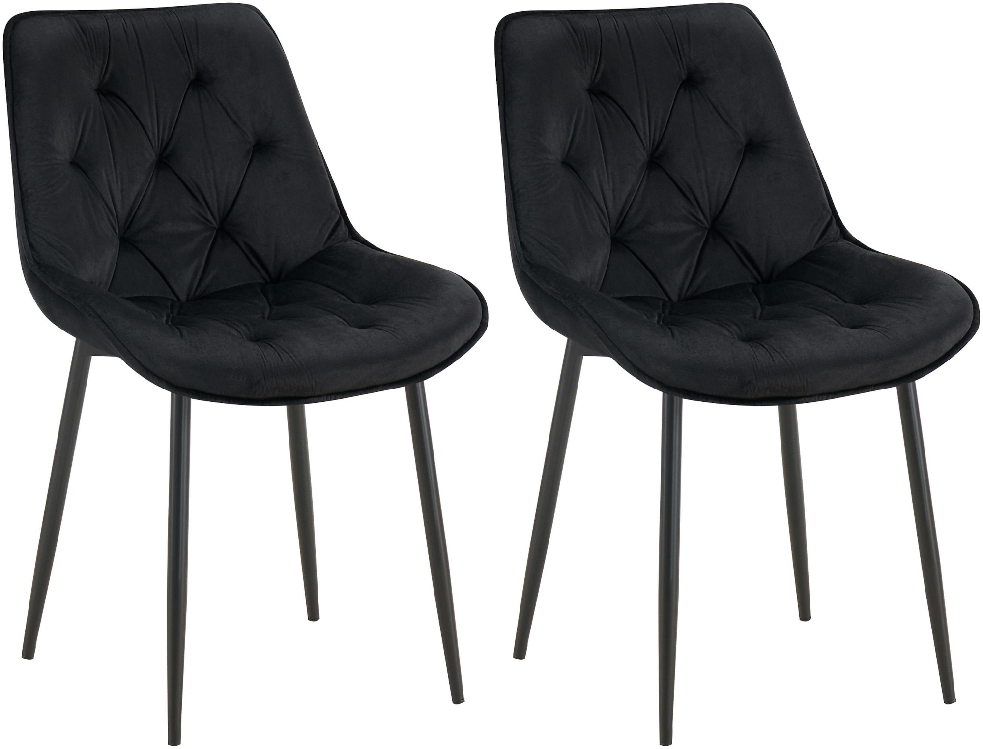 2er Set Esszimmerstuhl Wallace Samt
