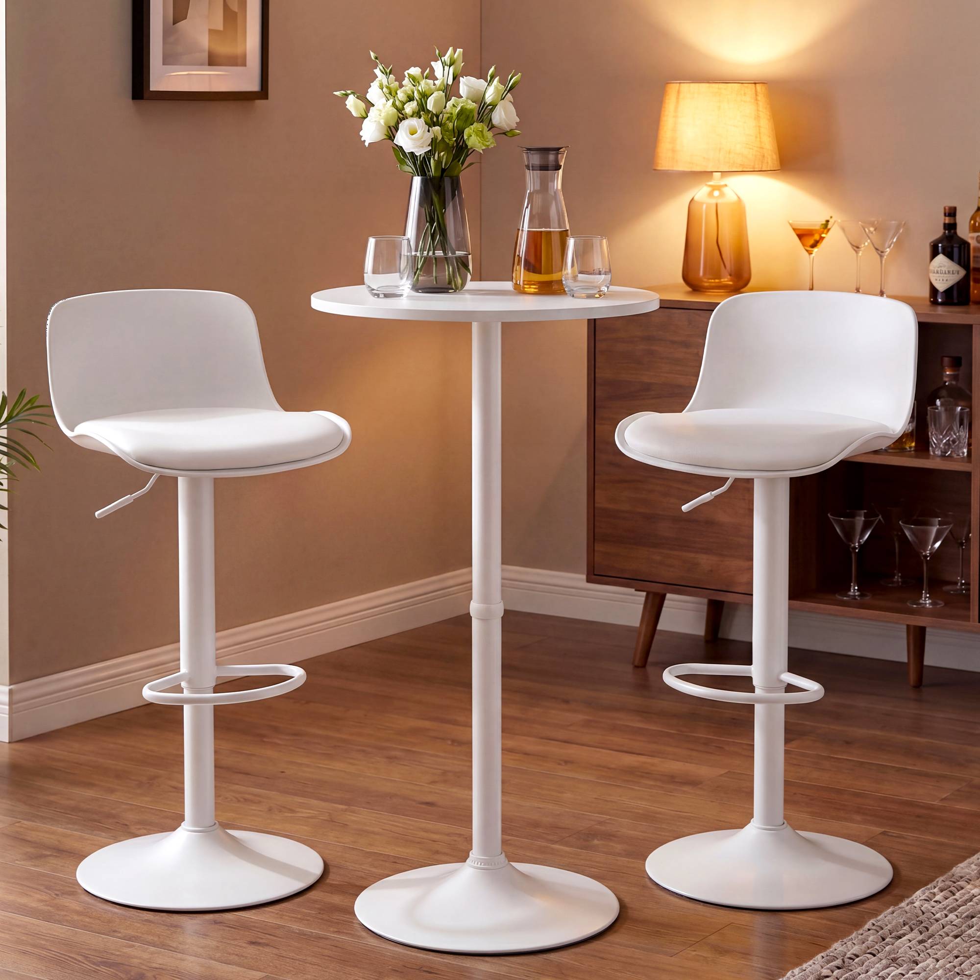 2er Bartisch Set Velor Kunstleder