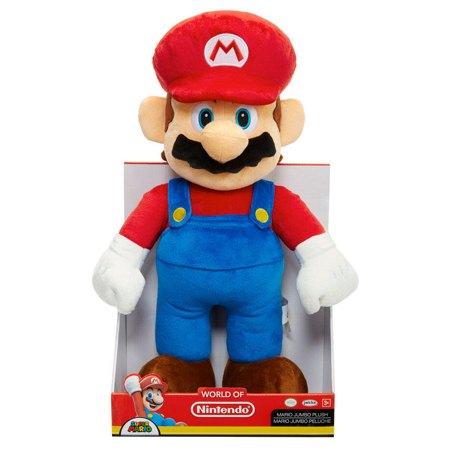 Jakks Pacific Plüschfiguren Nintendo Super Mario - Jumbo Basic Mario Plüsch - 50 cm