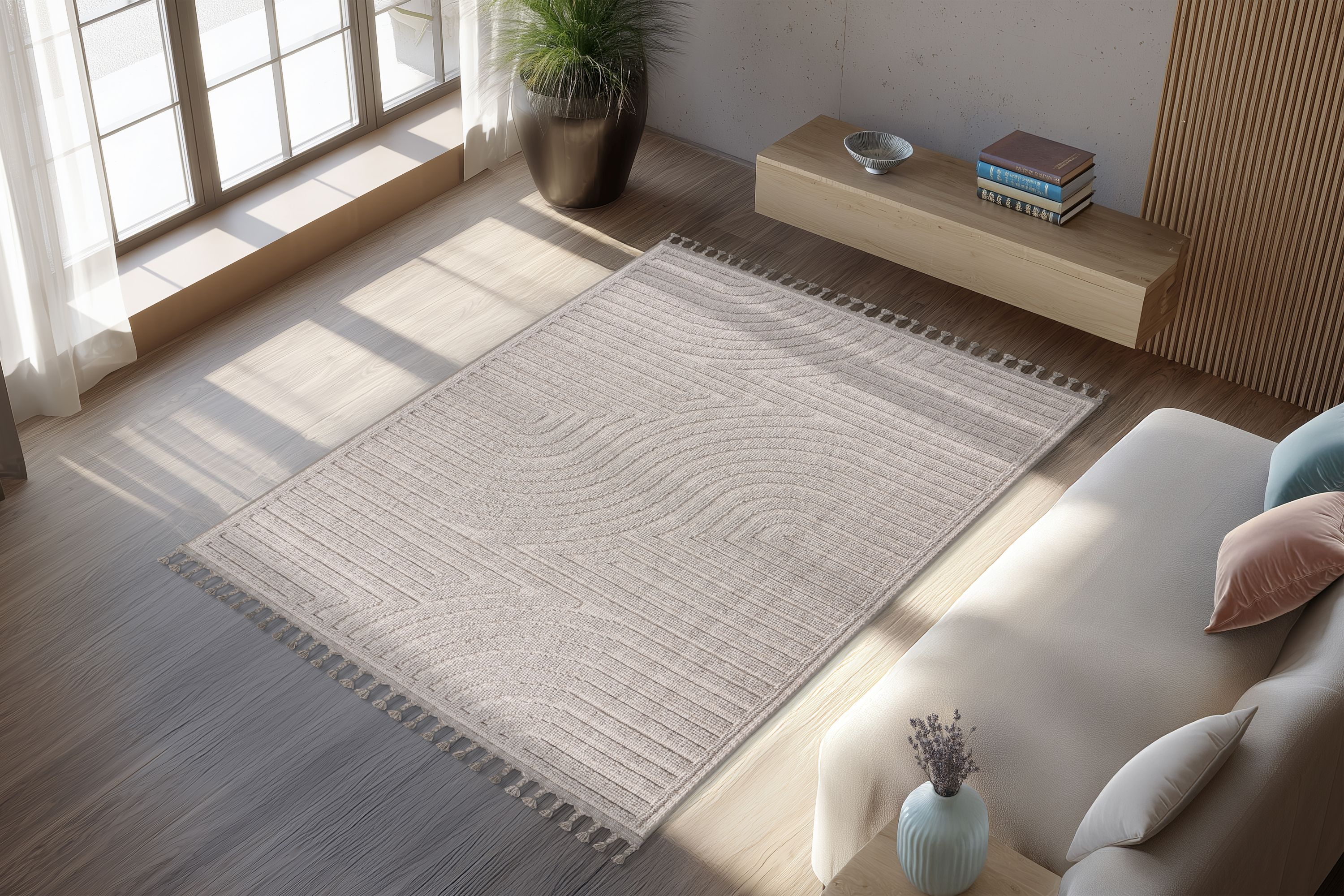 Teppich Reef 225 Silber 200 x 290 cm