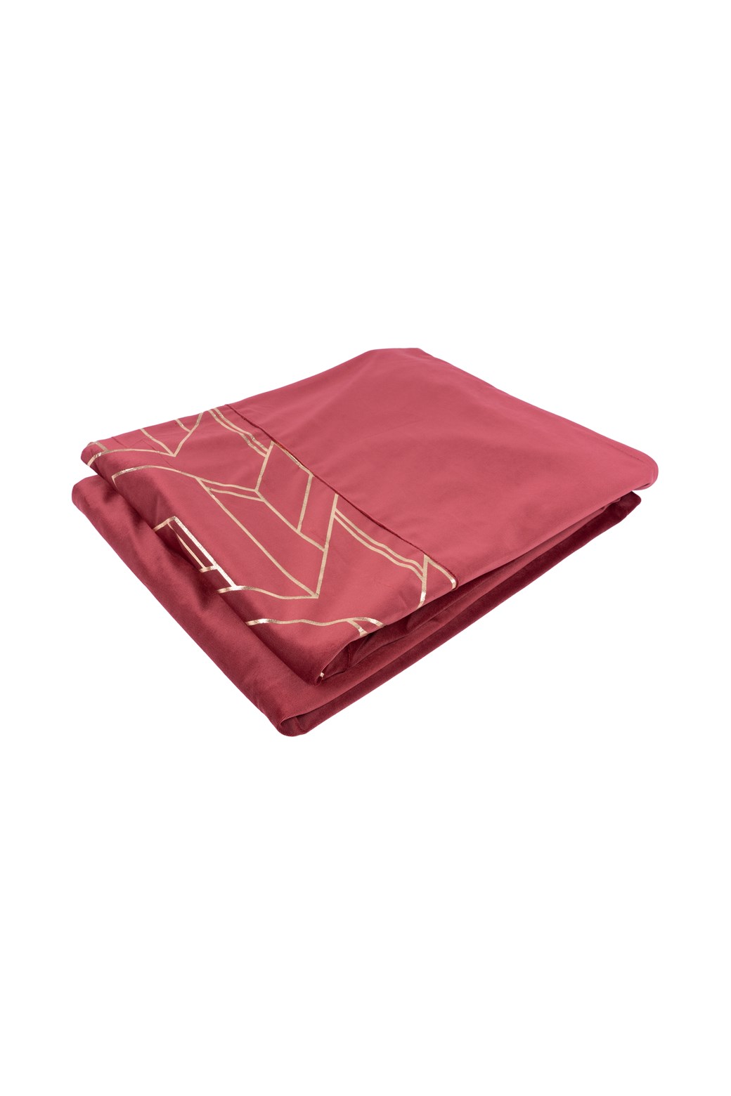 Kissen-Decken-Set Dekokissen & Decke Prisma 125 2er-Set Rot / Gold