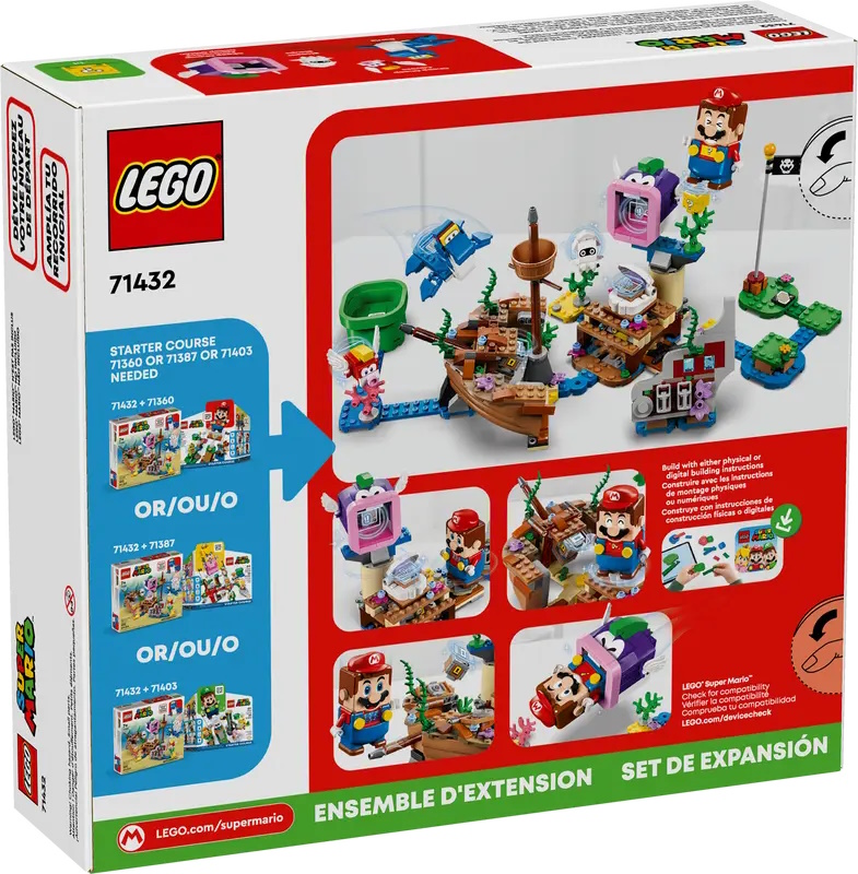 LEGO® Bau- & Konstruktionsspielzeug LEGO® 71432 Super Mario™ - Dorrie und das versunkene Schiff – Erweiterungsset (500 Teile)