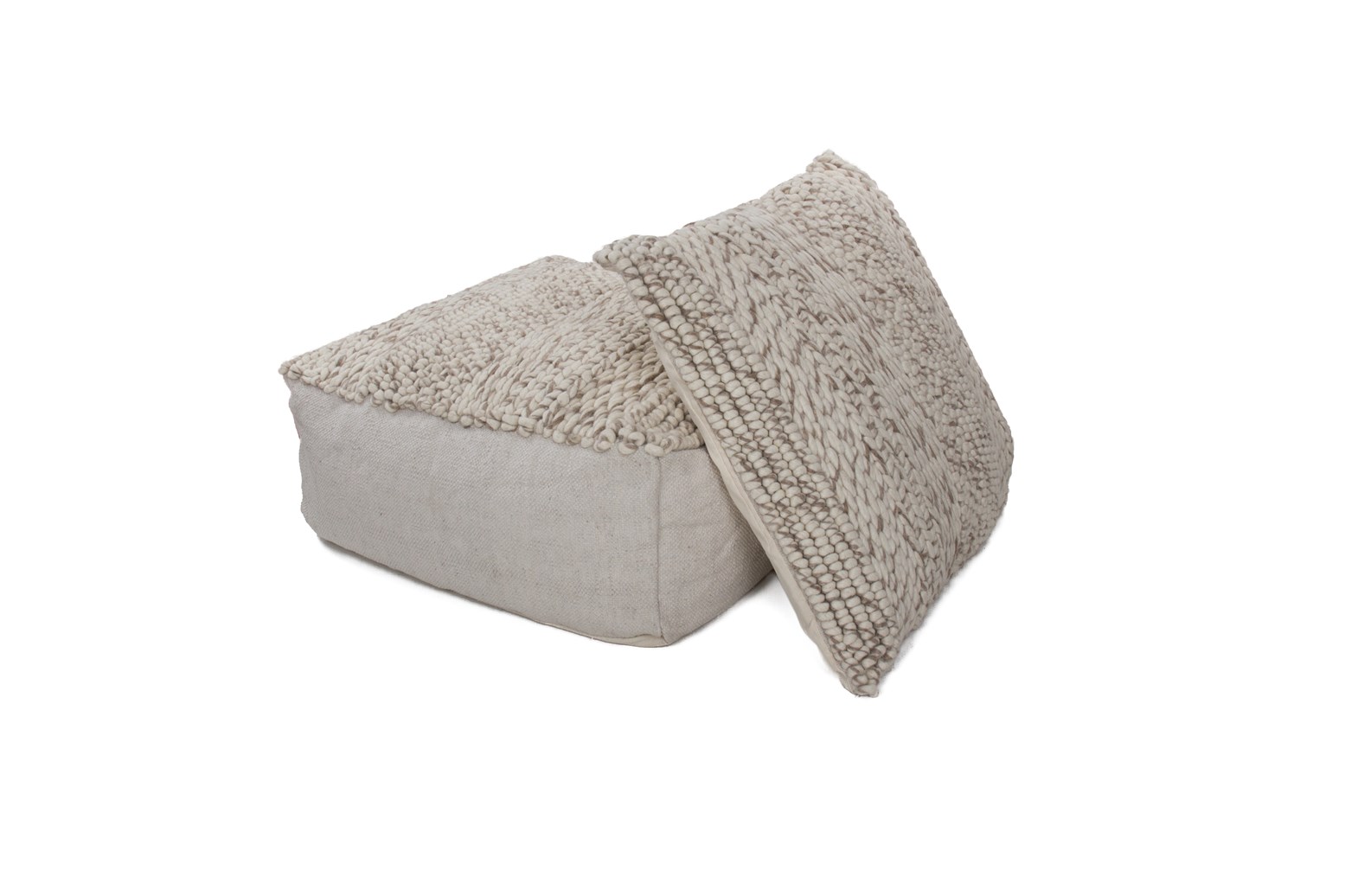 Pouf Shaun 110 Grau 80cm x 80cm