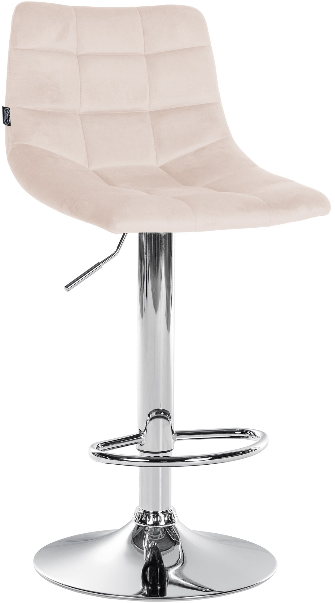 2er Set Barhocker Jerry Samt chrom