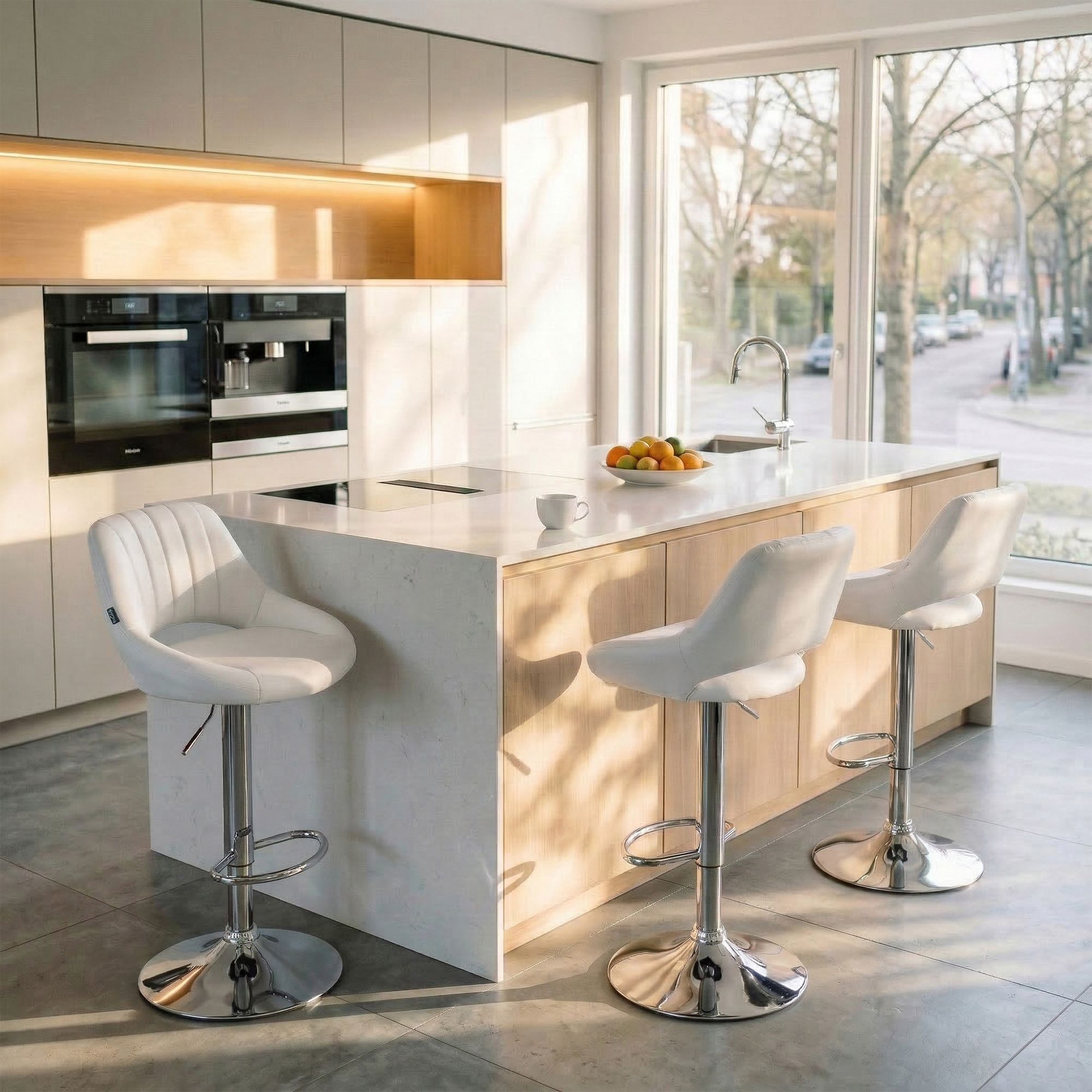Barhocker Milet Kunstleder chrom