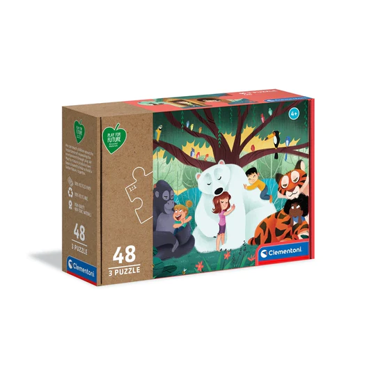 Clementoni Puzzles Clementoni 25253 - Fantasyland - 3 x 48 Teile Puzzle - Play for Future