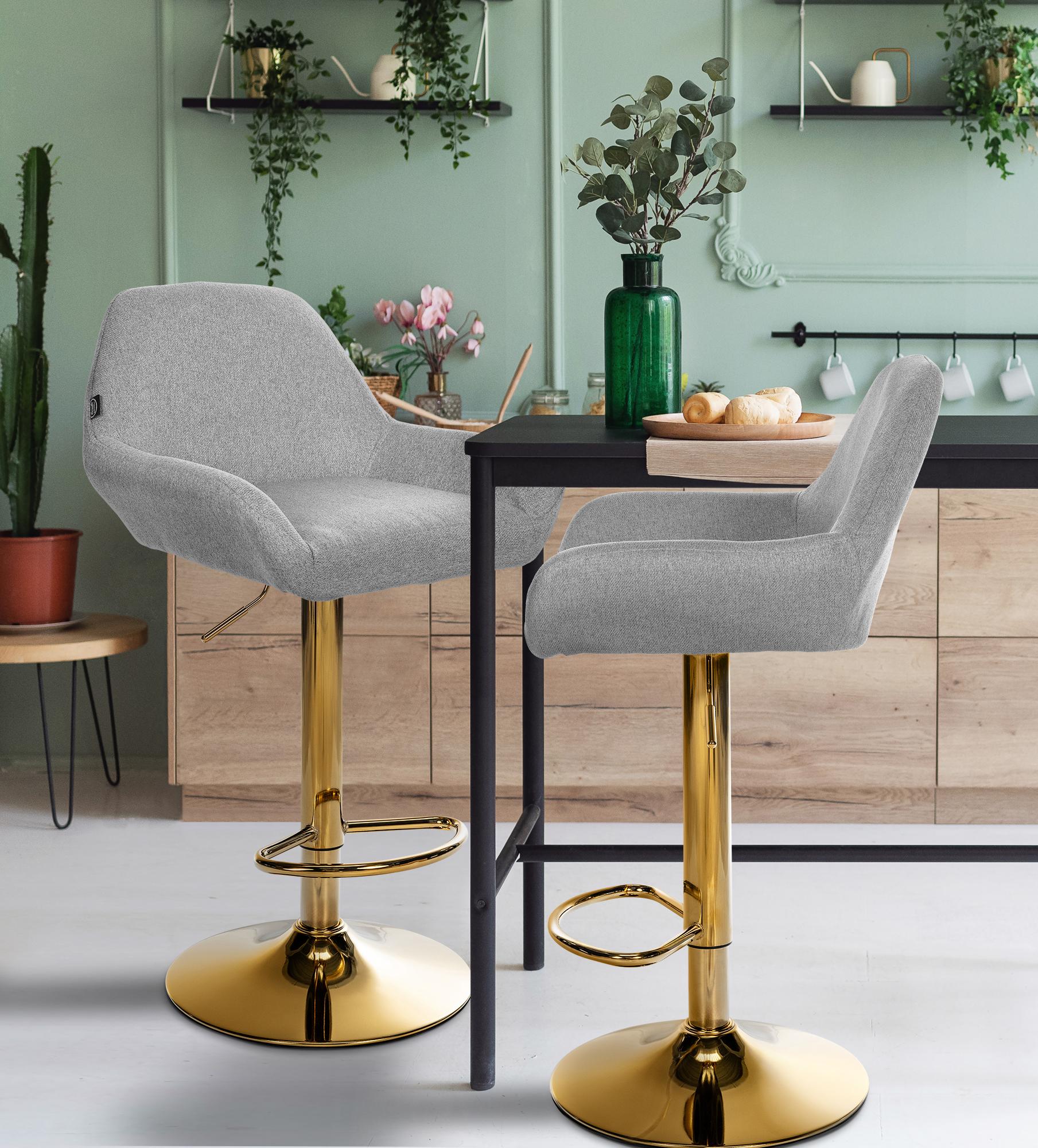 Barhocker Braga Gold Stoff
