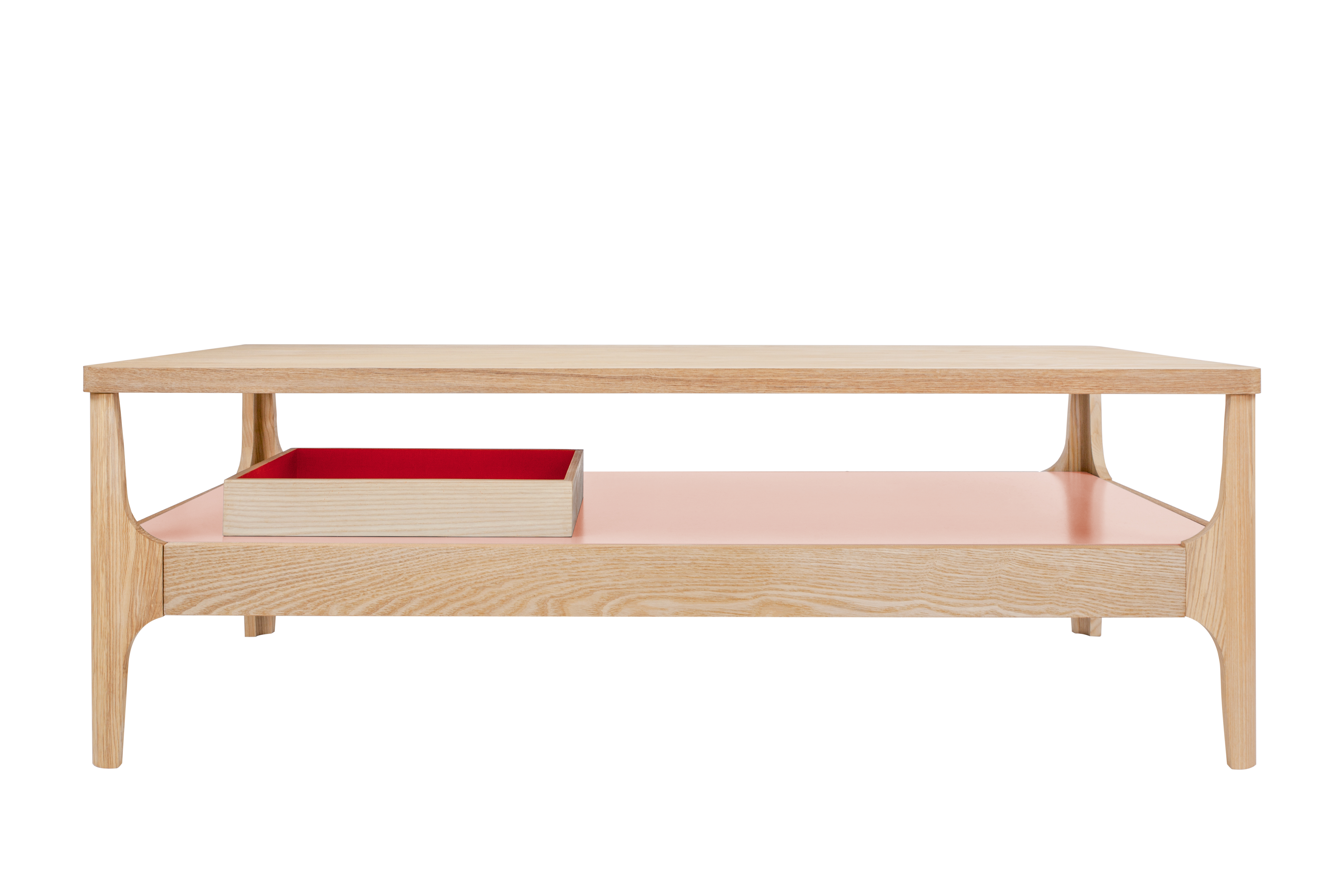 Beistelltisch Kaffeetisch Addison III Esche / Rosa