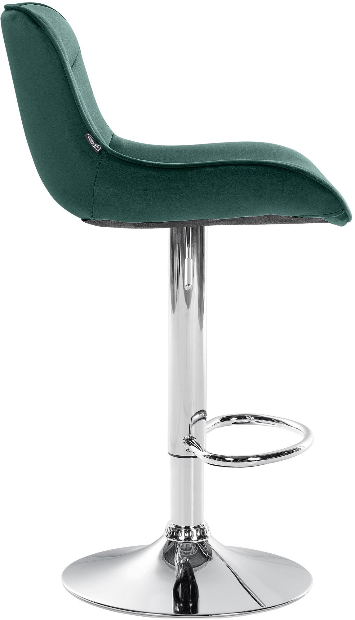 Barhocker Vonore Samt chrom