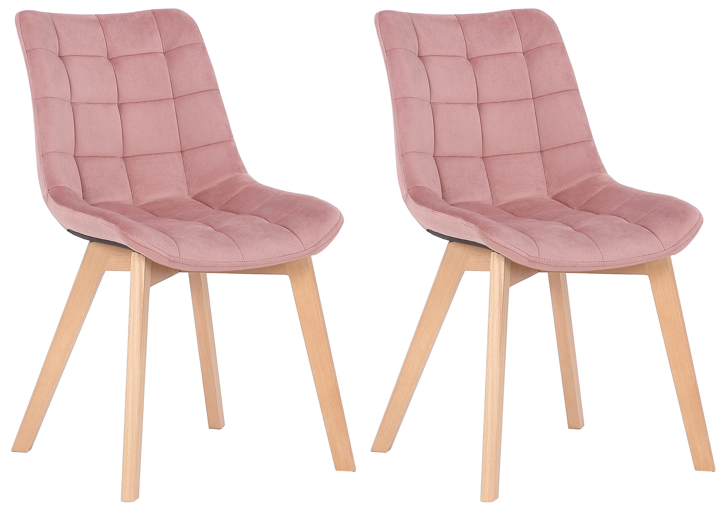 2er Set Esszimmerstühle Passaic Samt
