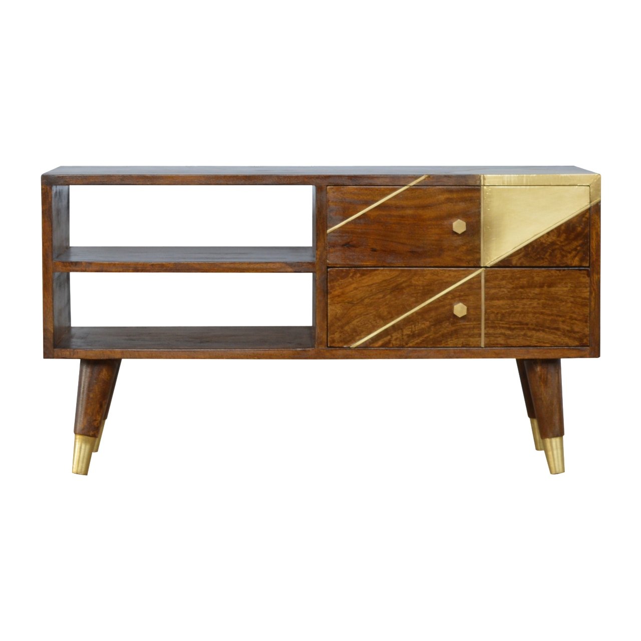 Medienmöbel „Gold Geo Chestnut“