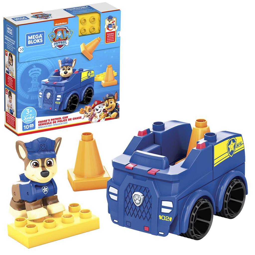Mattel Modelle & Fahrzeuge Mattel HDJ33 - Mega Blocks - Junior Builders - Paw Patrol - Chase Polizeiauto