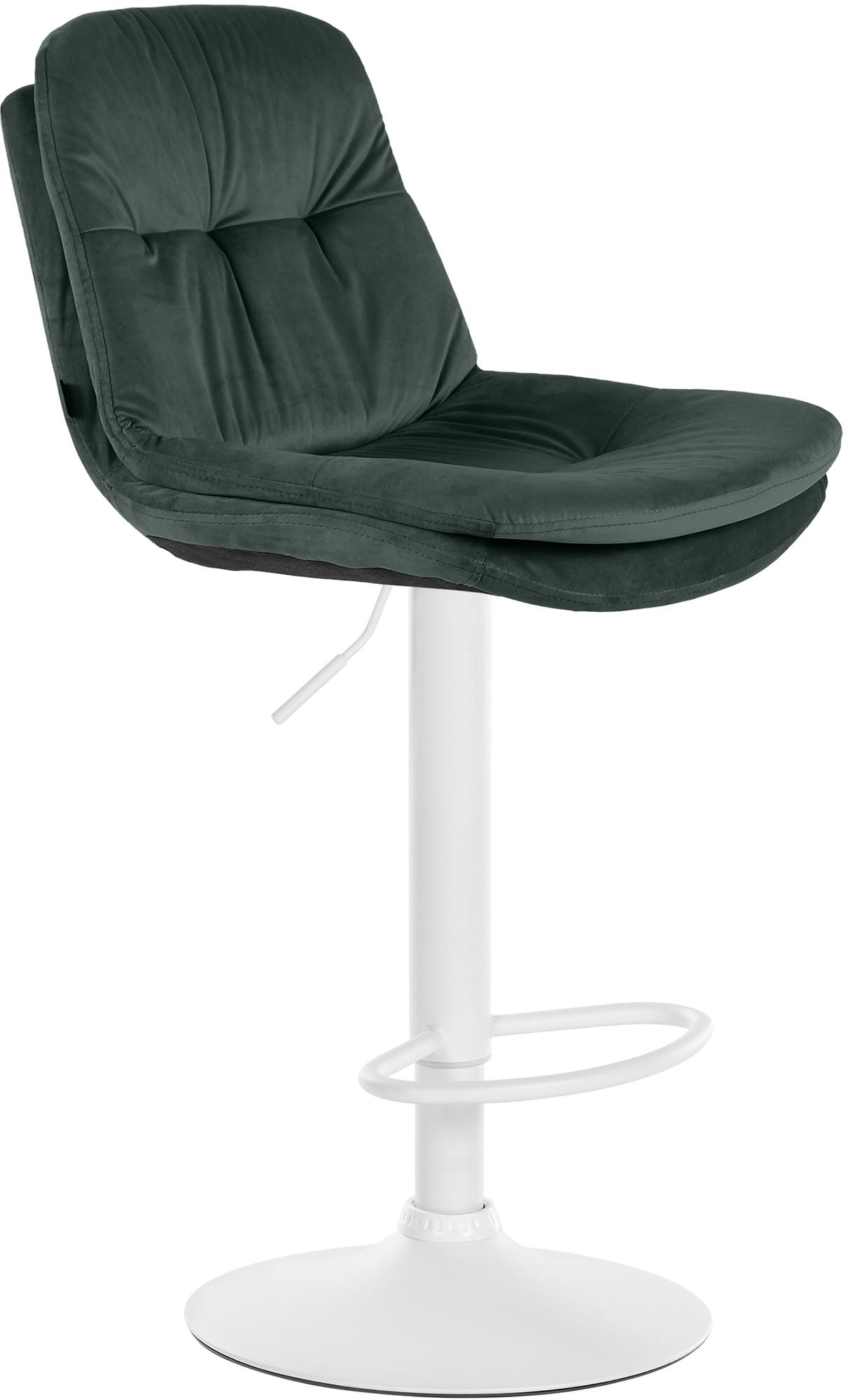 Barhocker Laurel Samt weiß