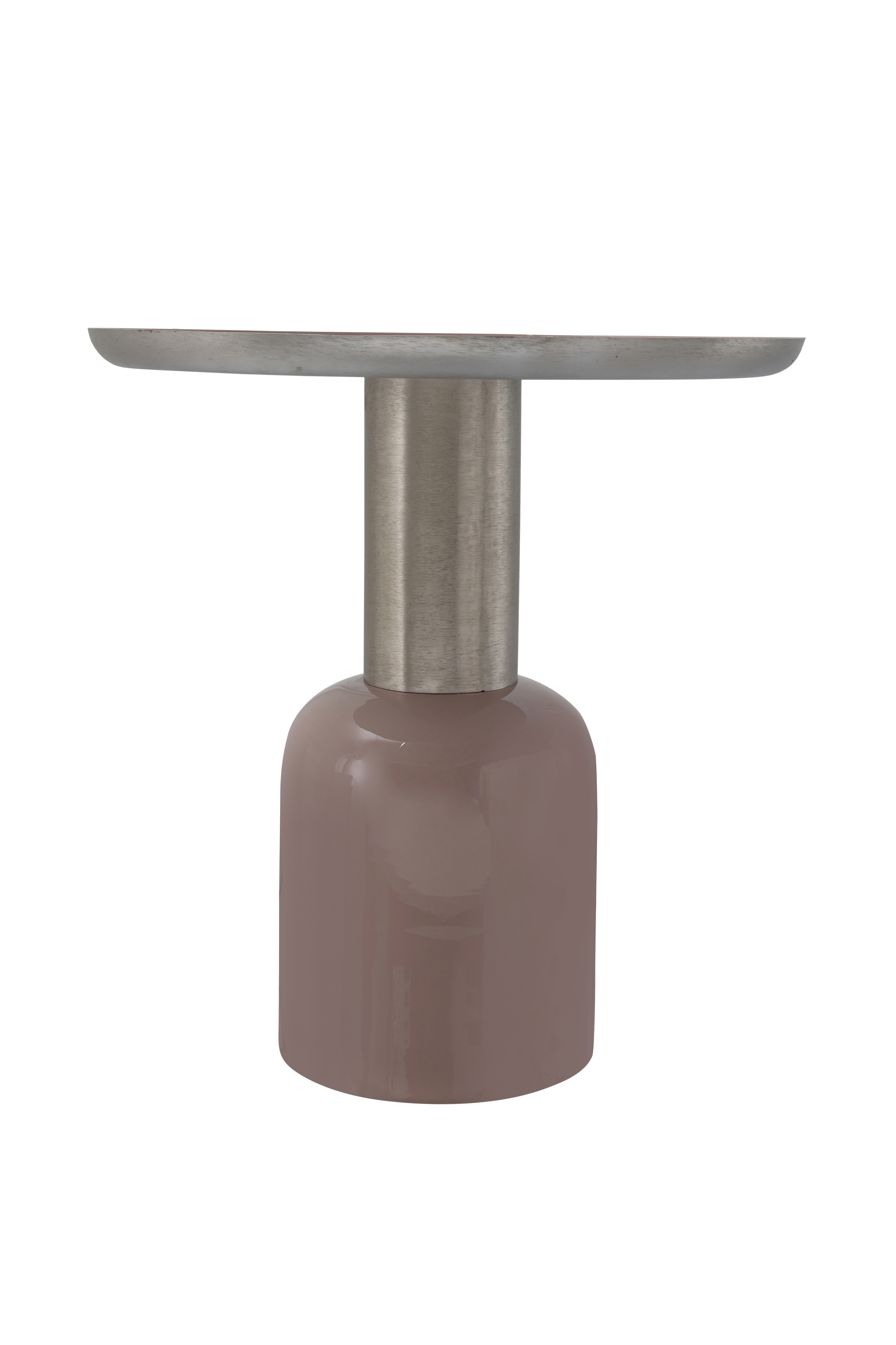 Beistelltisch Altrosa / Silber