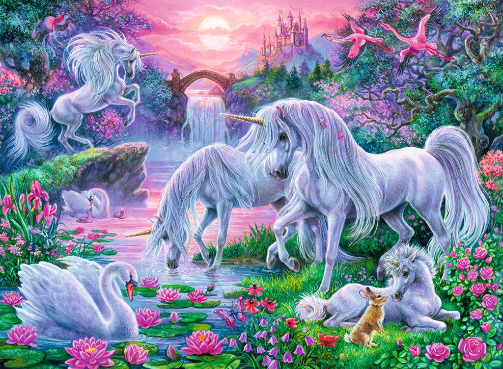 Ravensburger Puzzles Einhörner im Abendrot - XXL Puzzle 150 Teile