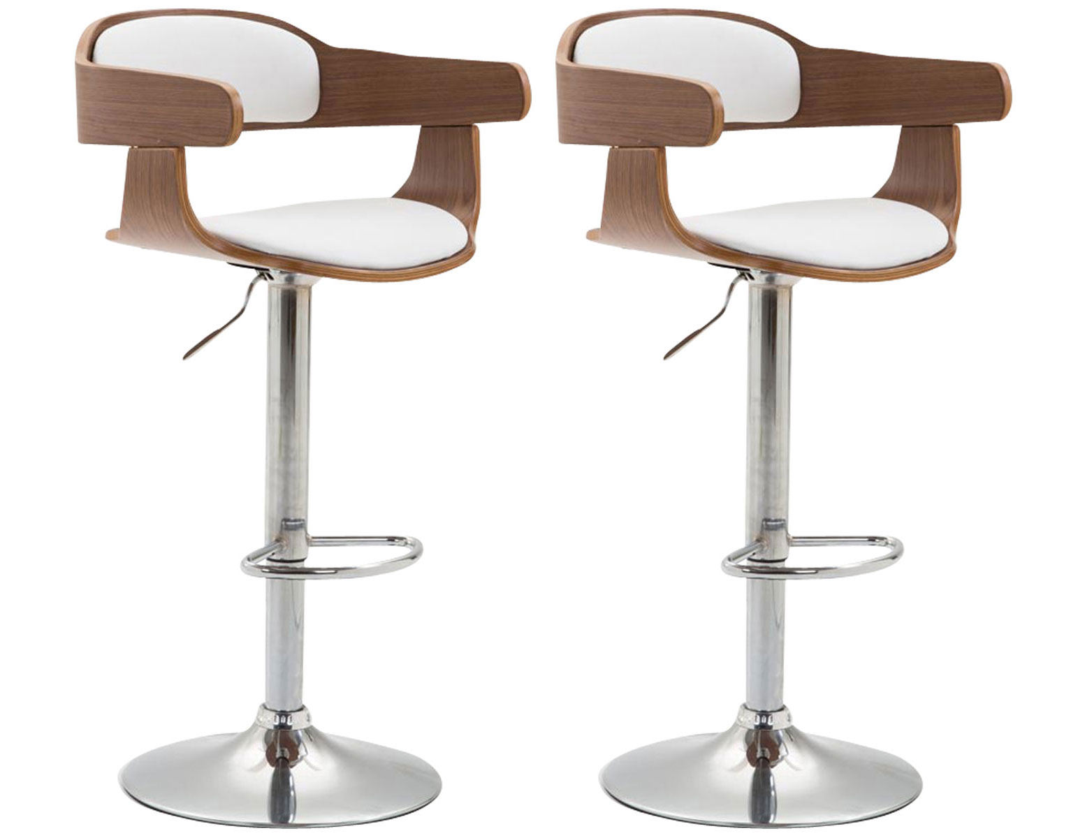 2er Set Barhocker Bogota Kunstleder walnuss