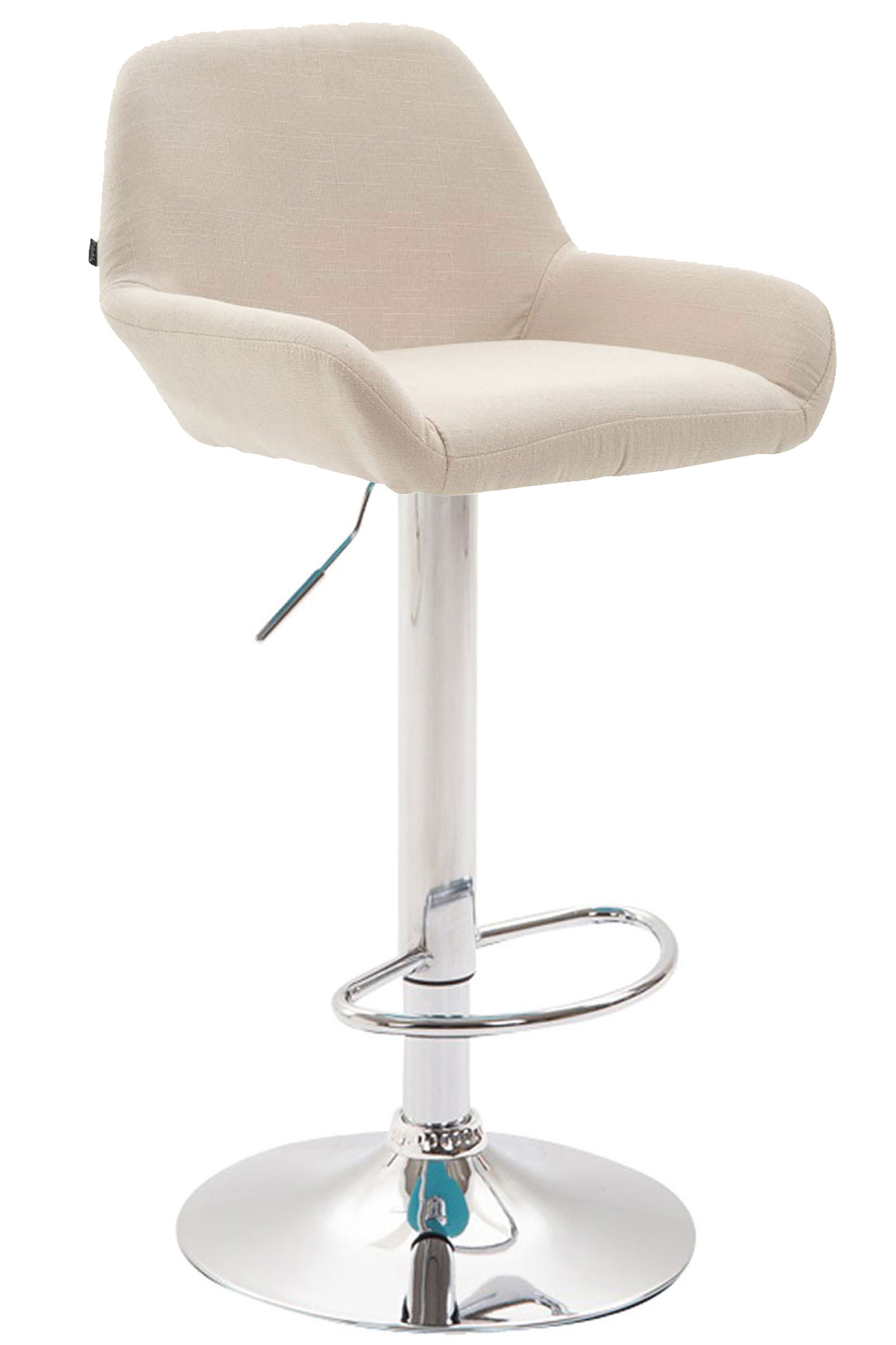 2er Set Barhocker Braga Stoff chrom