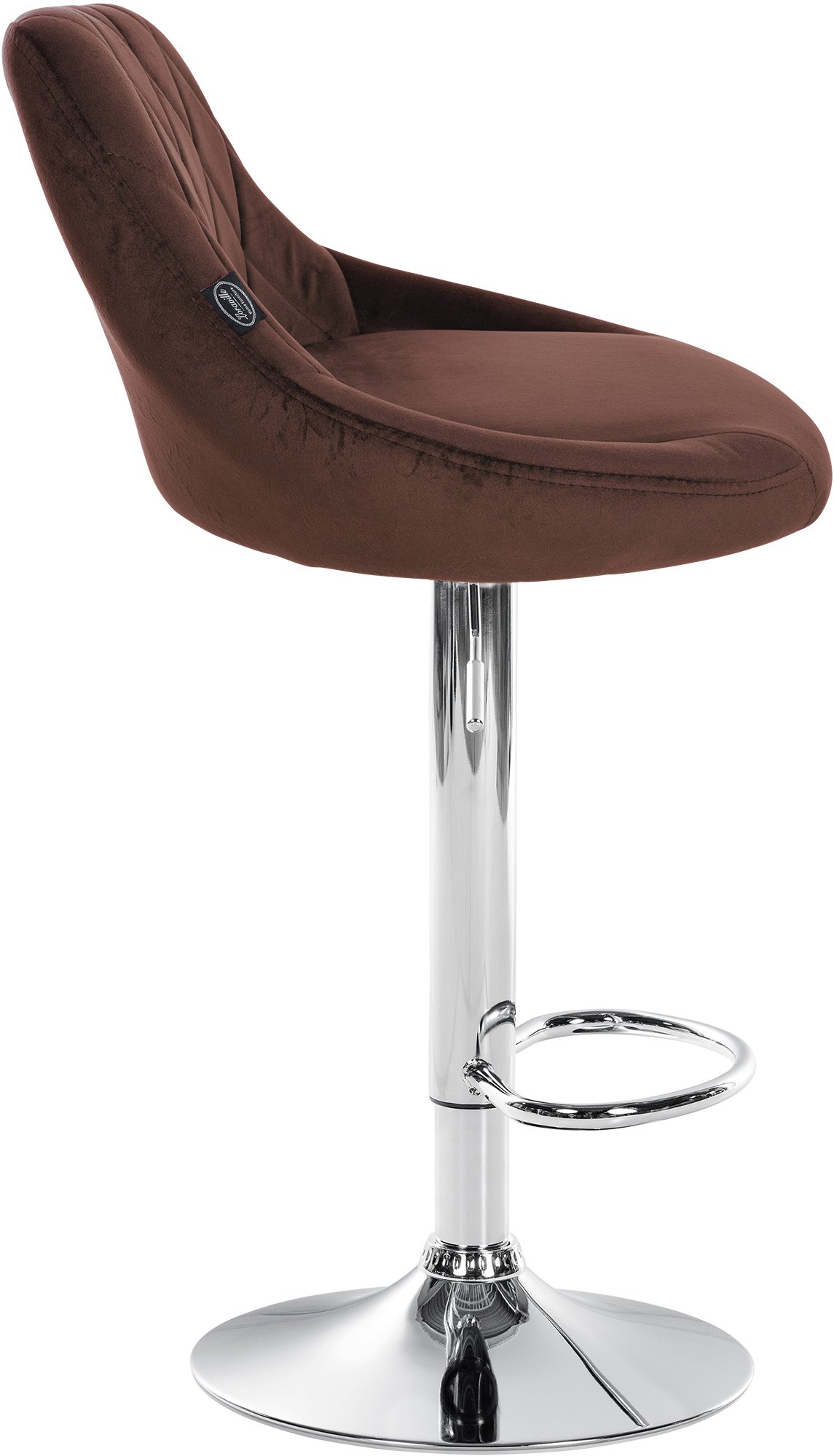 2er Set Barhocker Lazio Samt chrom