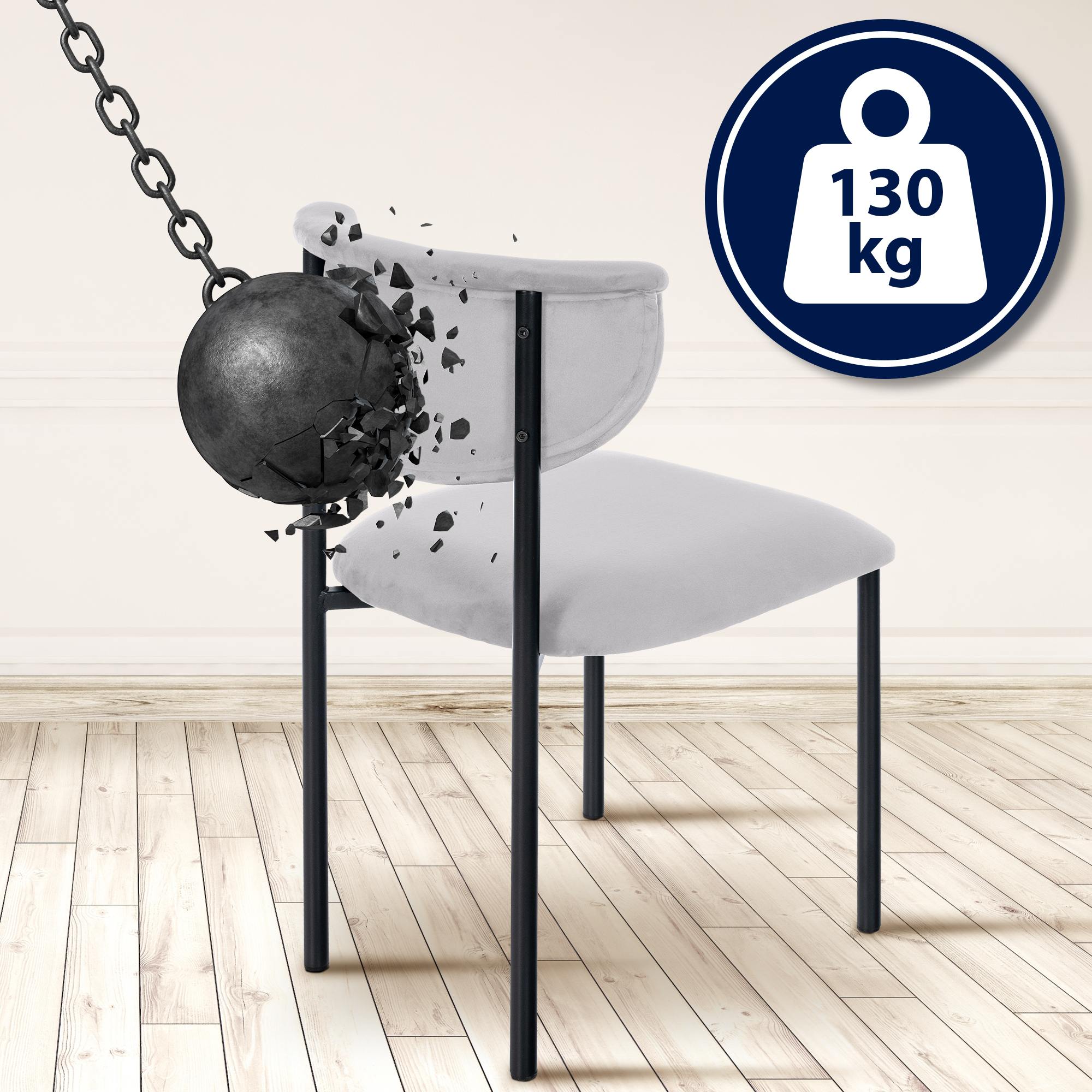 2er Set Besucherstuhl Gambell Samt