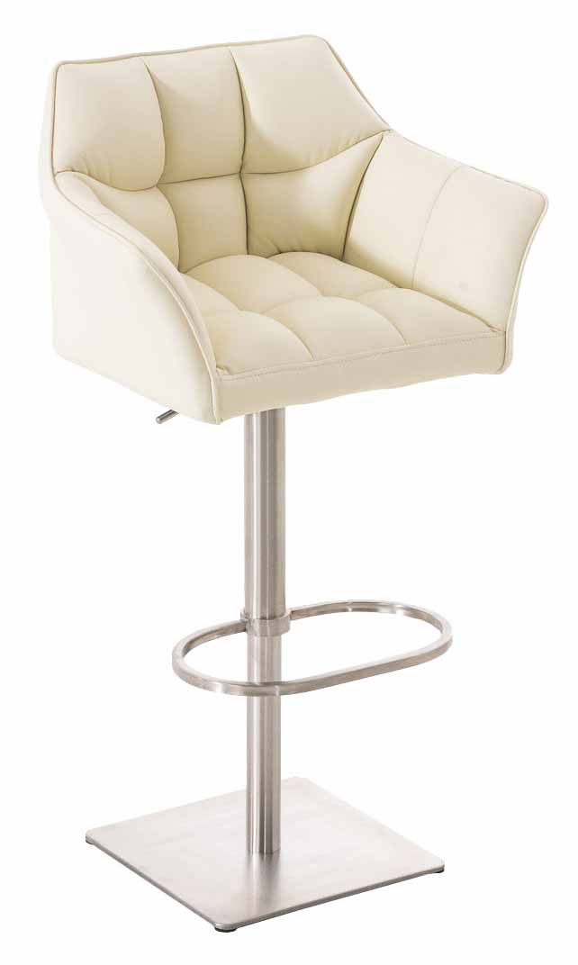 2er Set Barhocker Damaso Kunstleder edelstahl