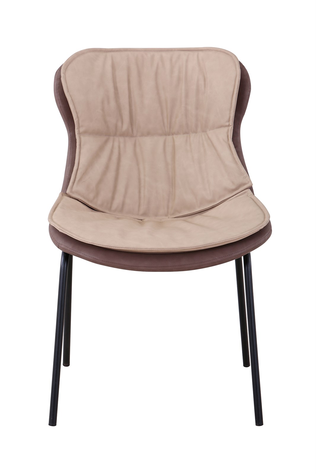 Designstuhl Beige/Hellbraun