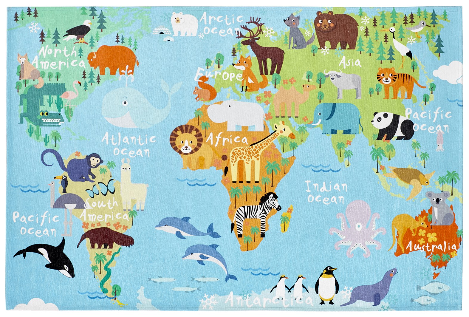 Teppich Sympathy Kids 243 World Map 160cm x 230cm