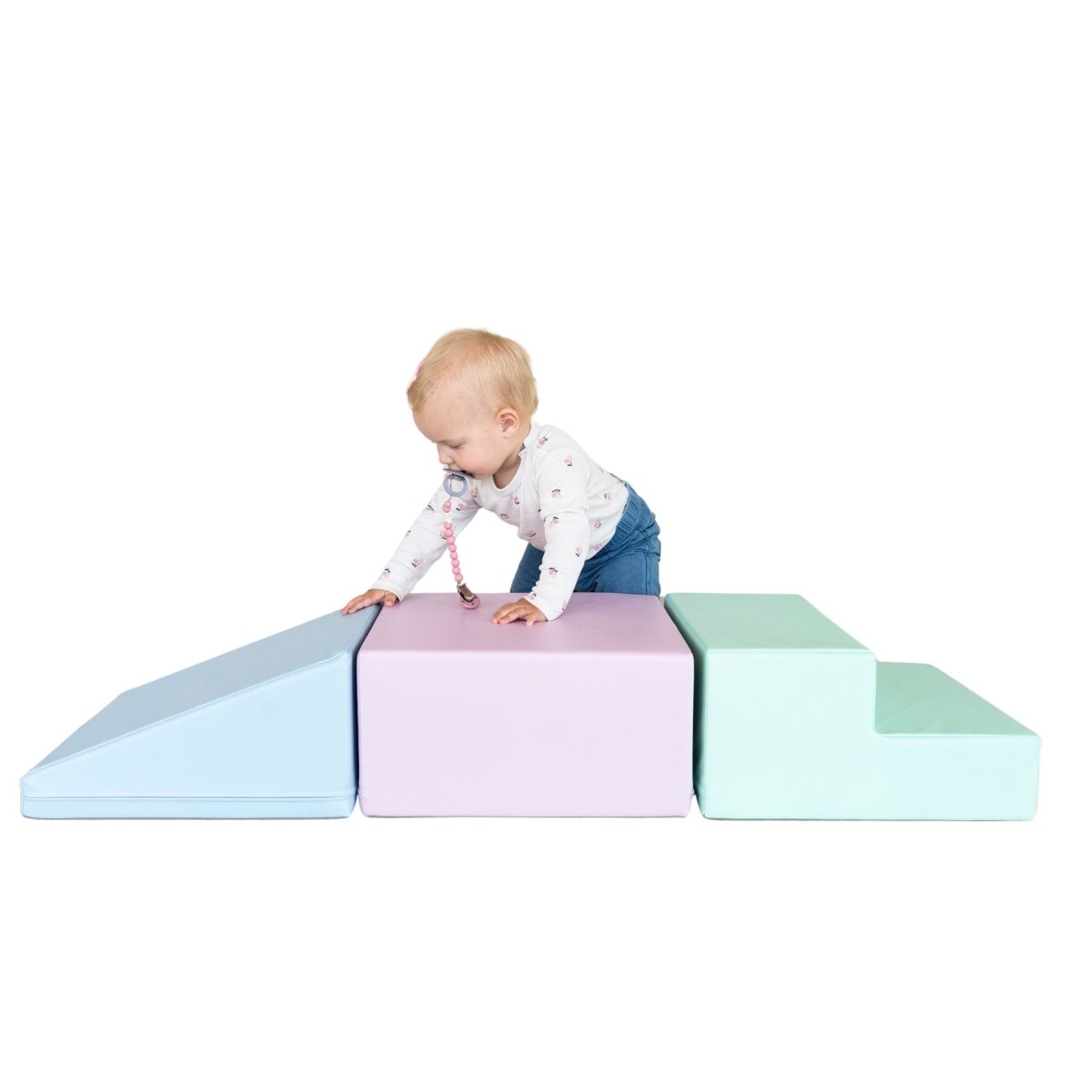 IGLU SET 27 Mini Corner Climber - Helle Pastellfarben - Schaumstoffbaustein SET für Kinder