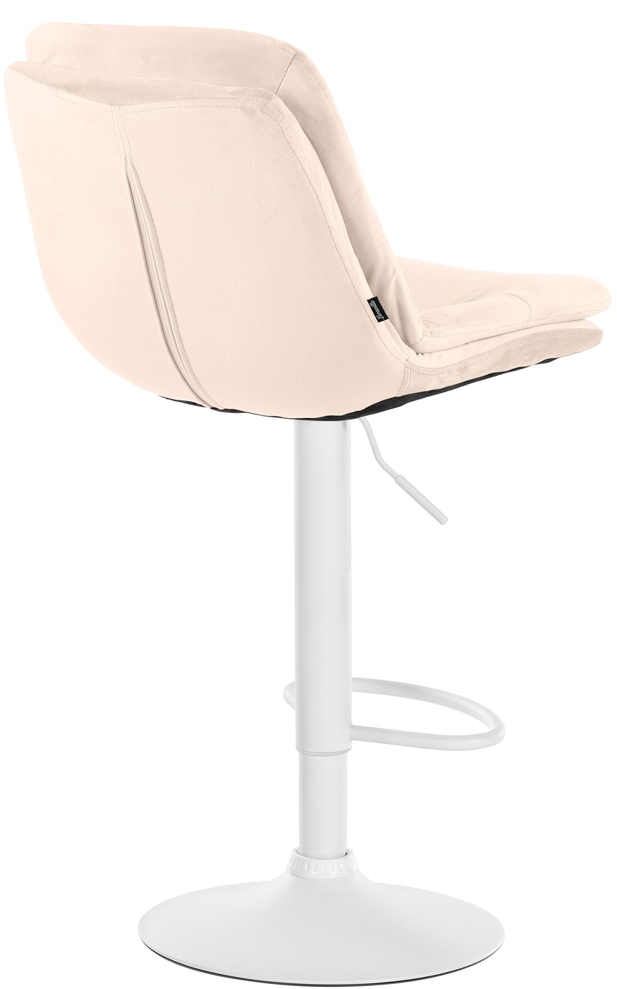 Barhocker Laurel Samt weiß