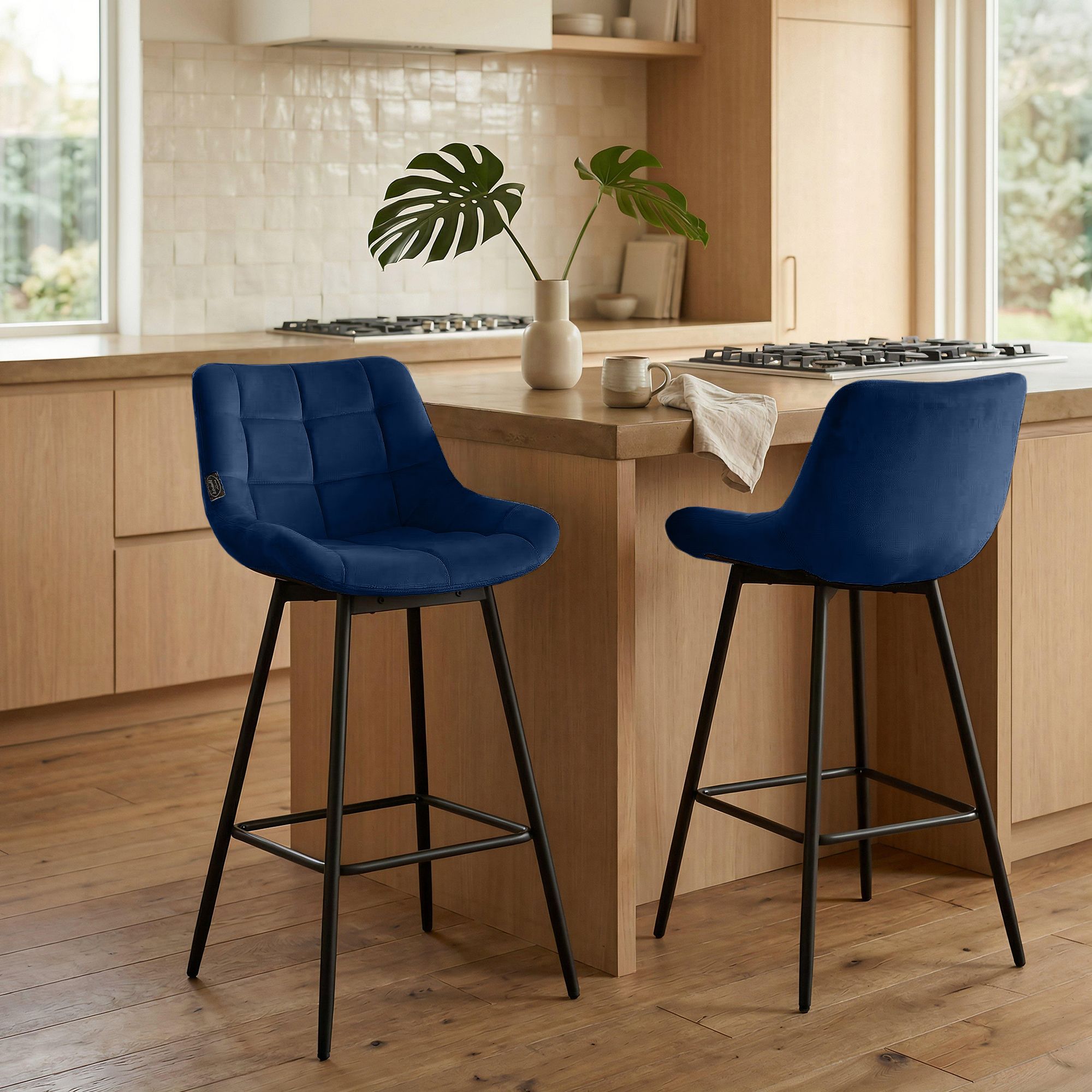 Barhocker Weston Schwenkbar Samt