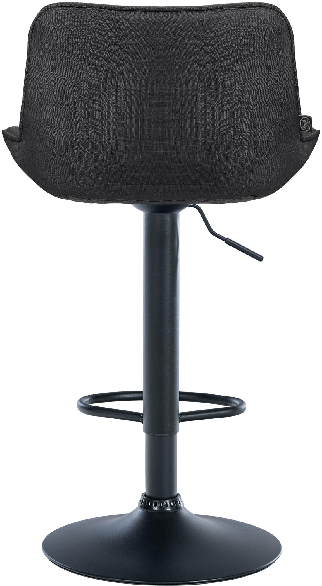 Barhocker Vonore Stoff schwarz