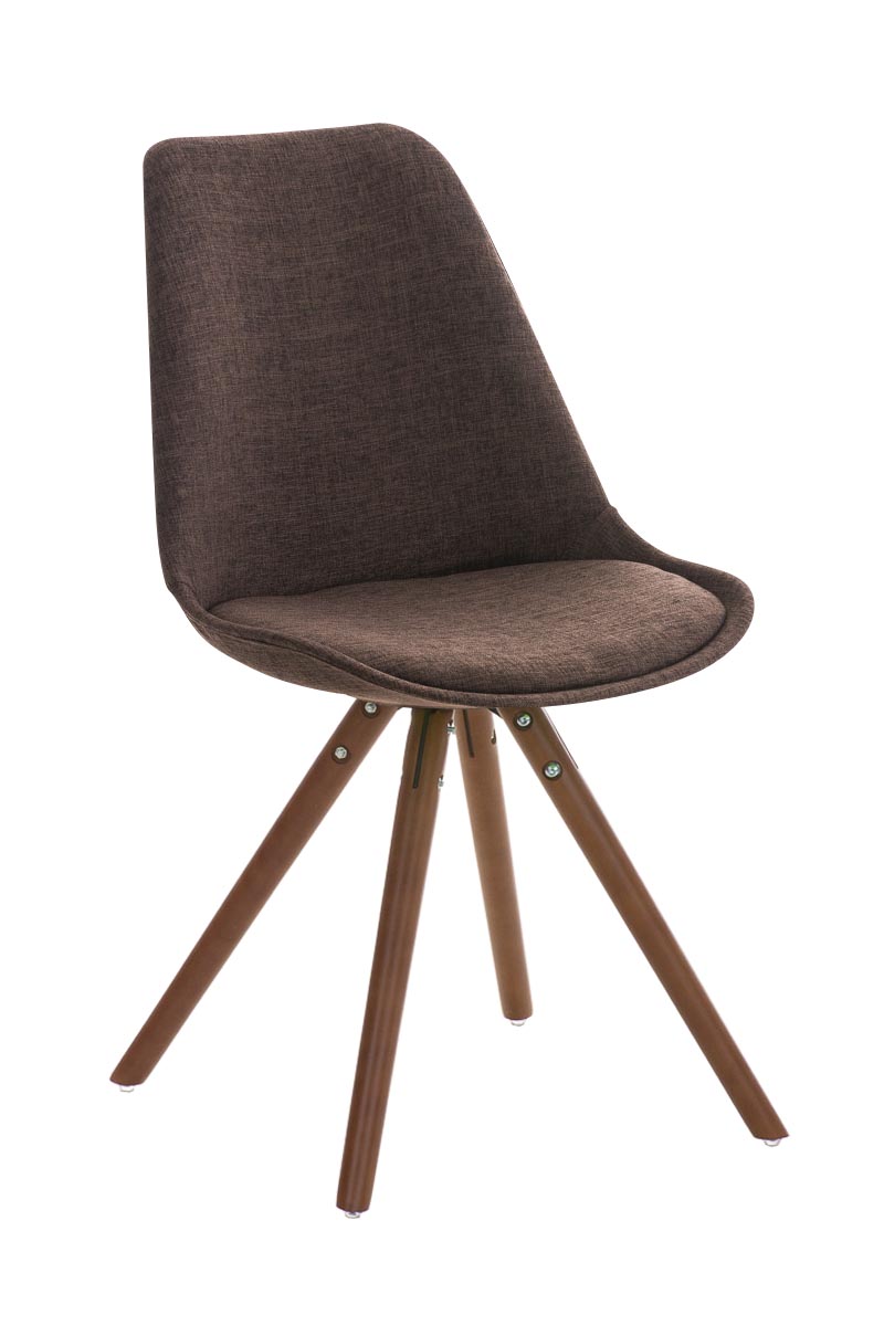 Stuhl Pegleg Stoff Rund walnuss