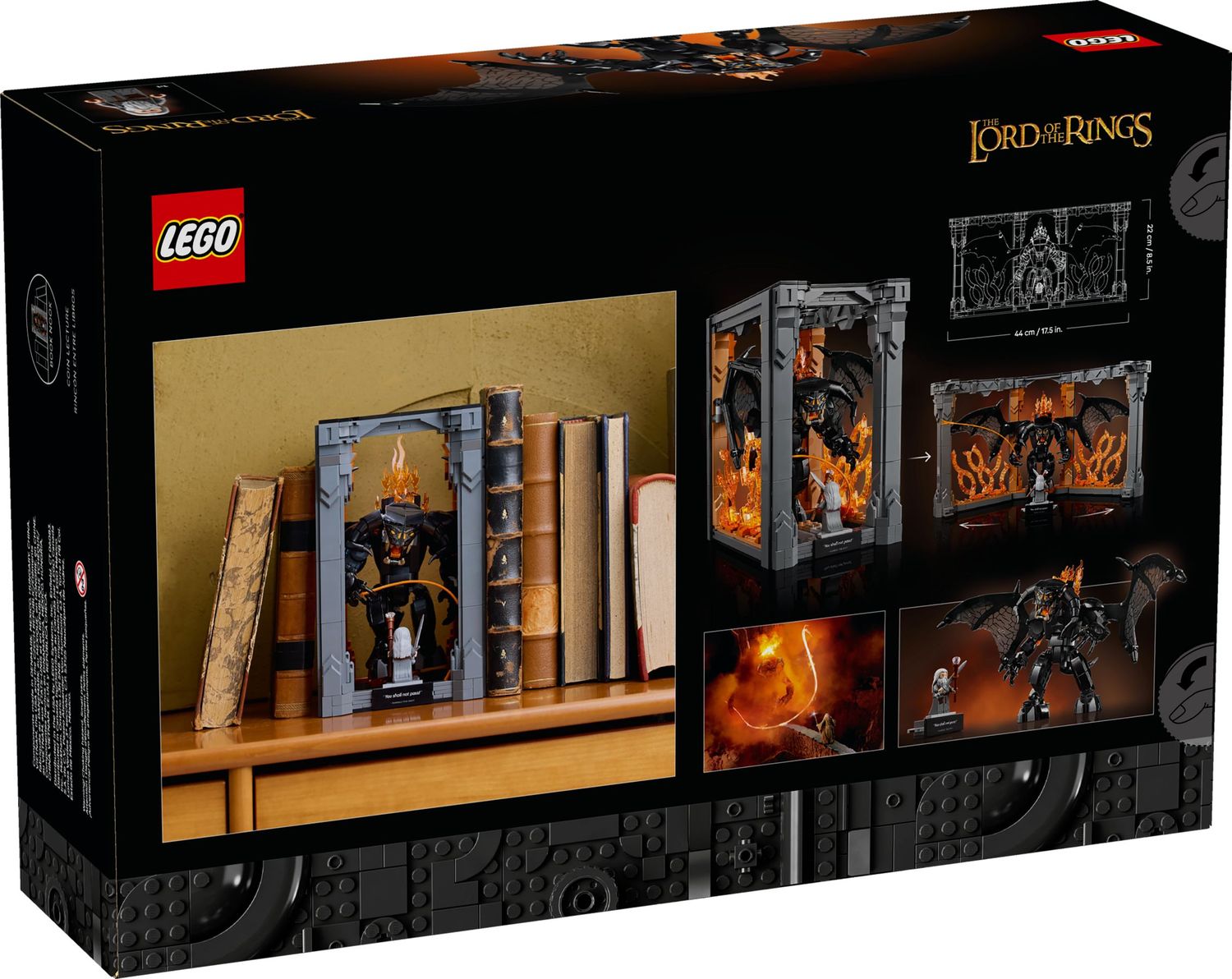 LEGO® LEGO LEGO® Icons 10367 - Der Herr der Ringe: Balrog™ Bücherstütze (1201 Teile)