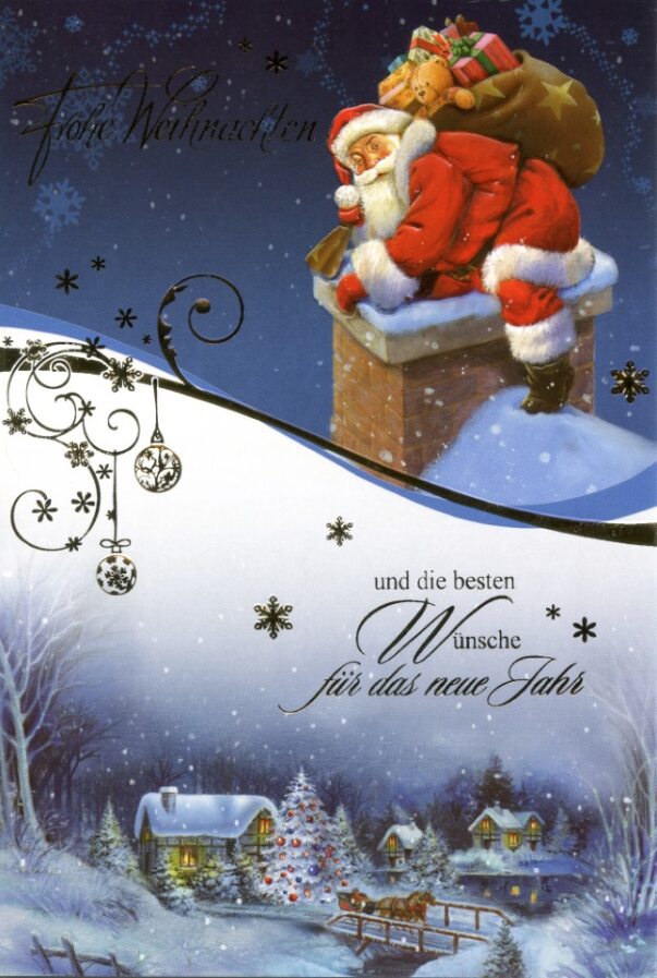 Taunus-Verlag Saisonartikel Weihnachtskarten Weihnachtsmann - 100 Stück - 6 Motive
